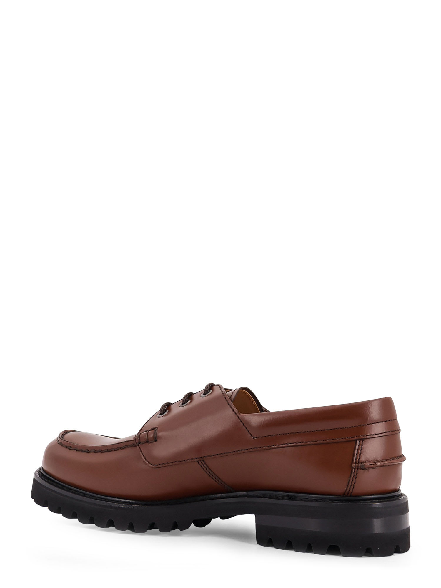 Church's Lace Up Boat Shoes With Chunky Sole In Orange