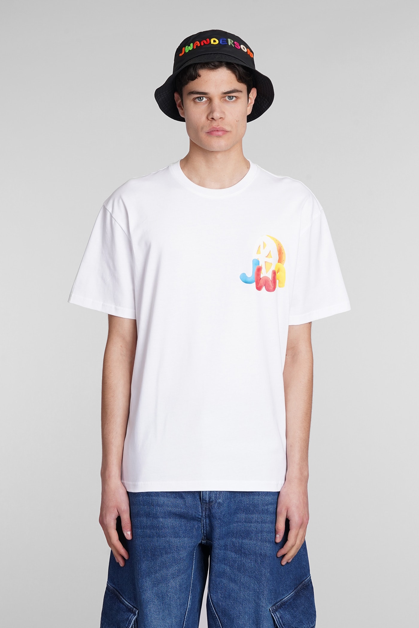 Jw Anderson T-shirt In White Cotton
