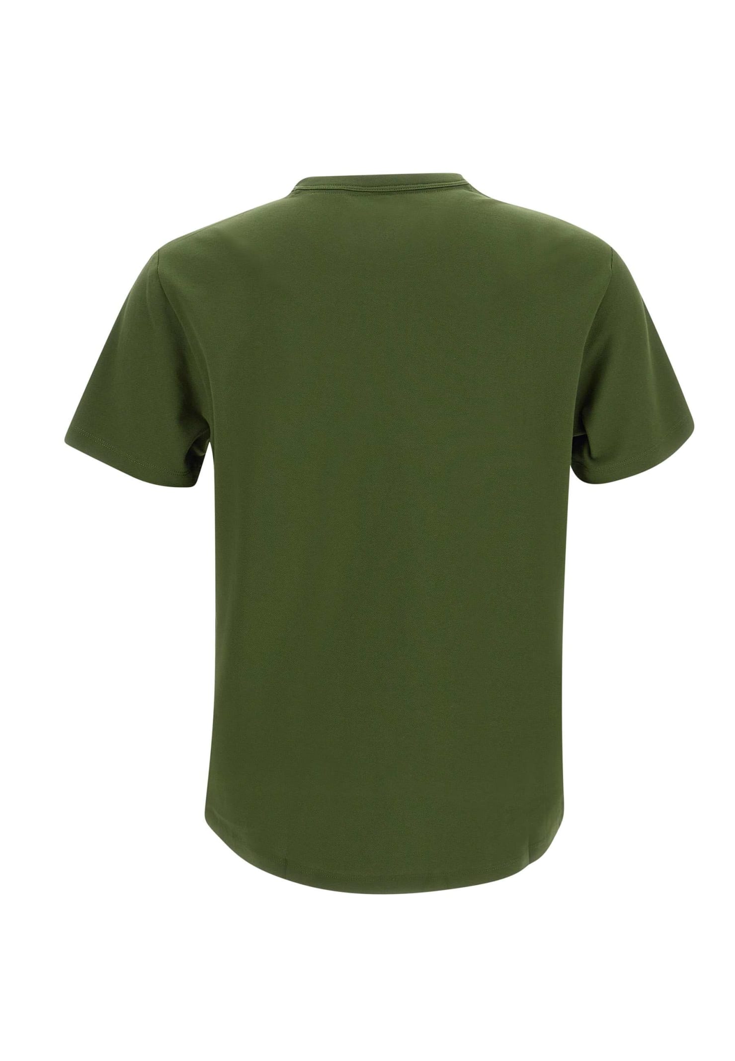 Shop Sun 68 Solid Cotton T-shirt In Green