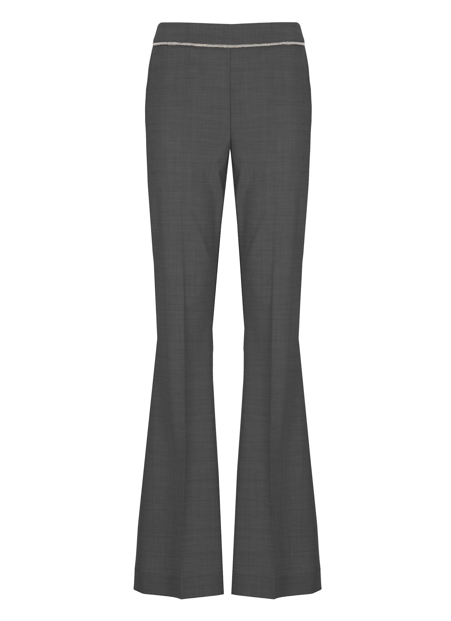 D Exterior Trim-detail Trousers In Gray