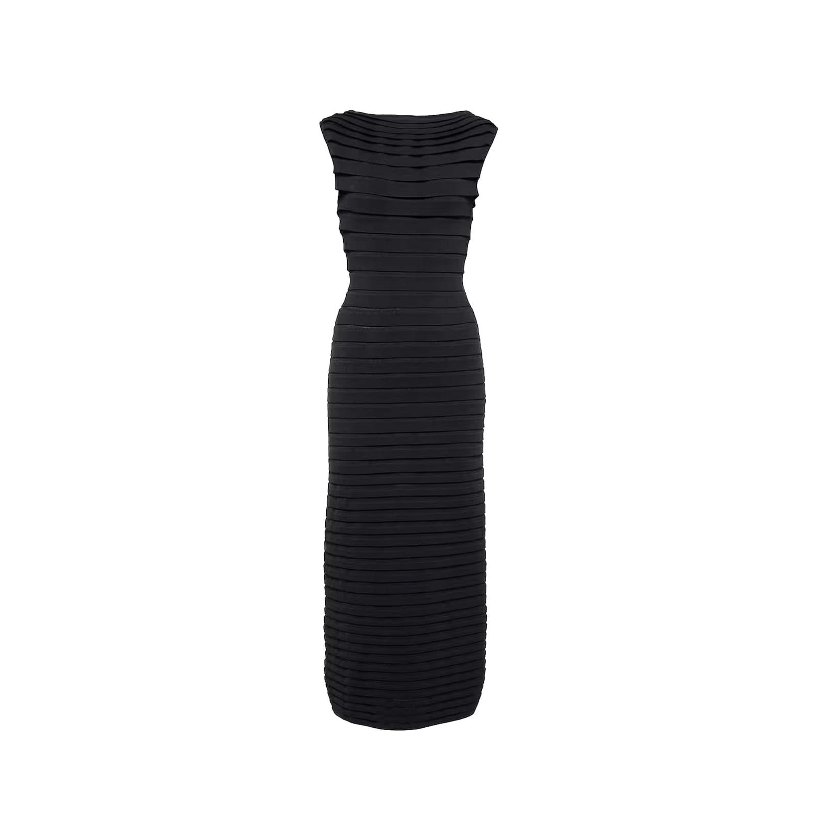 3d-stripe Midi Dress