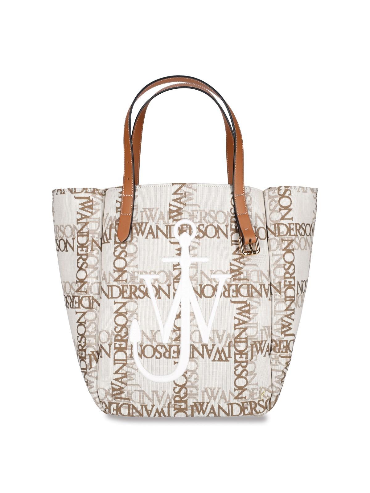 Shop Jw Anderson Belt Tote Bag In Neutrals/brown