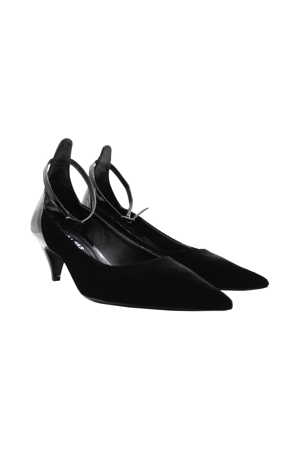 Shop Rochas Velvet Shoe In Black