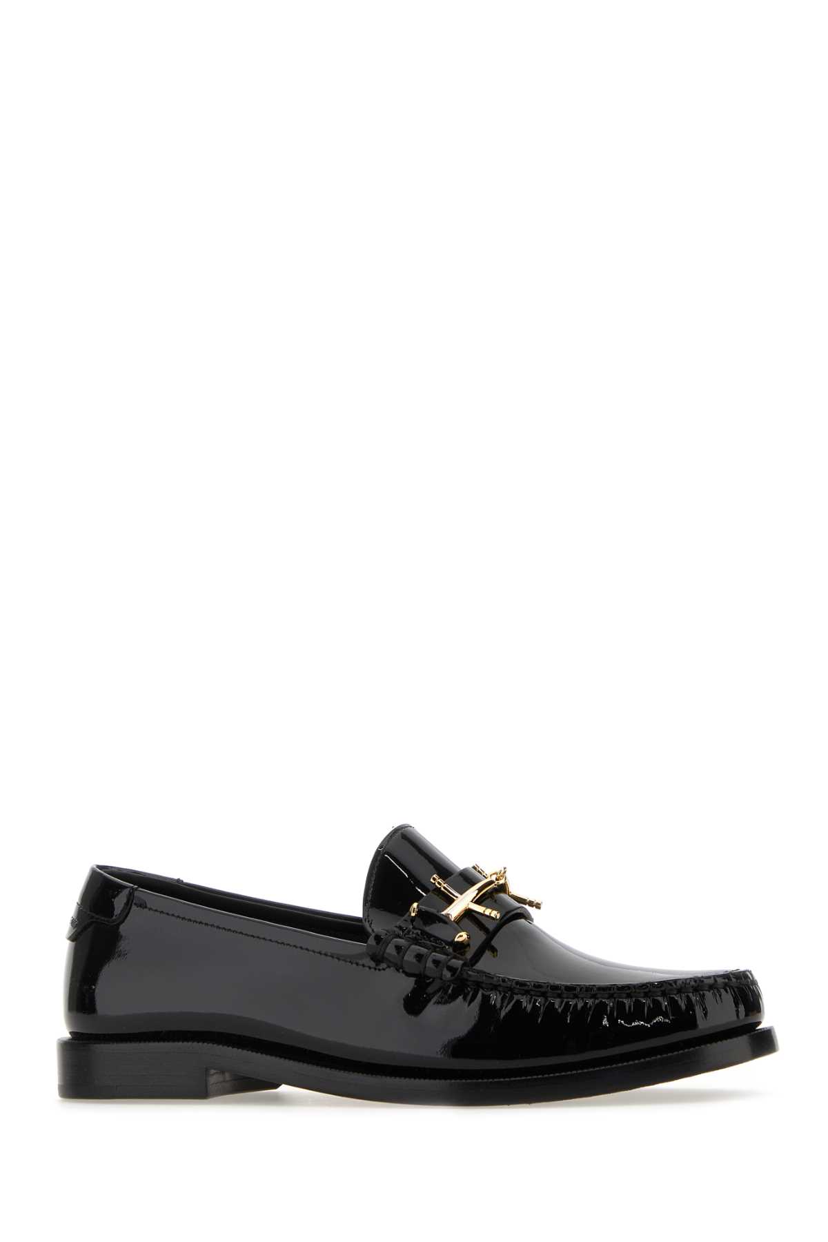 SAINT LAURENT BLACK LEATHER LE LOAFERS LOAFERS