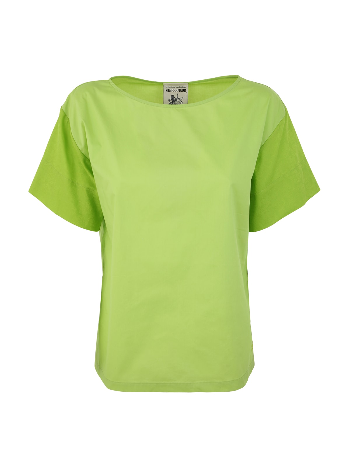 Semicouture Kotta Long Sleeves Button Front Shirt In Chlorophyll