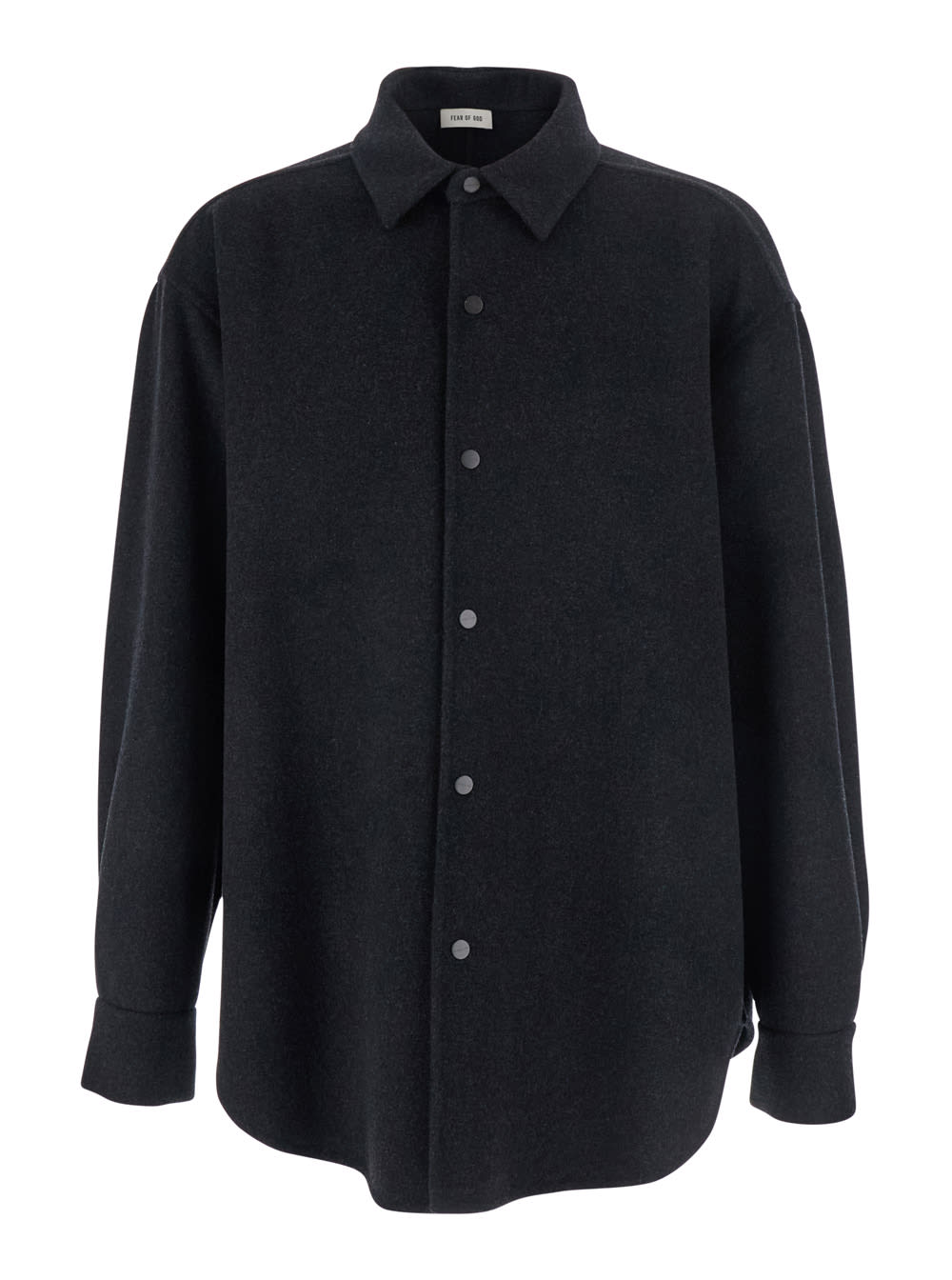 Fear Of God Button-fastening Wool Shirt In Gray