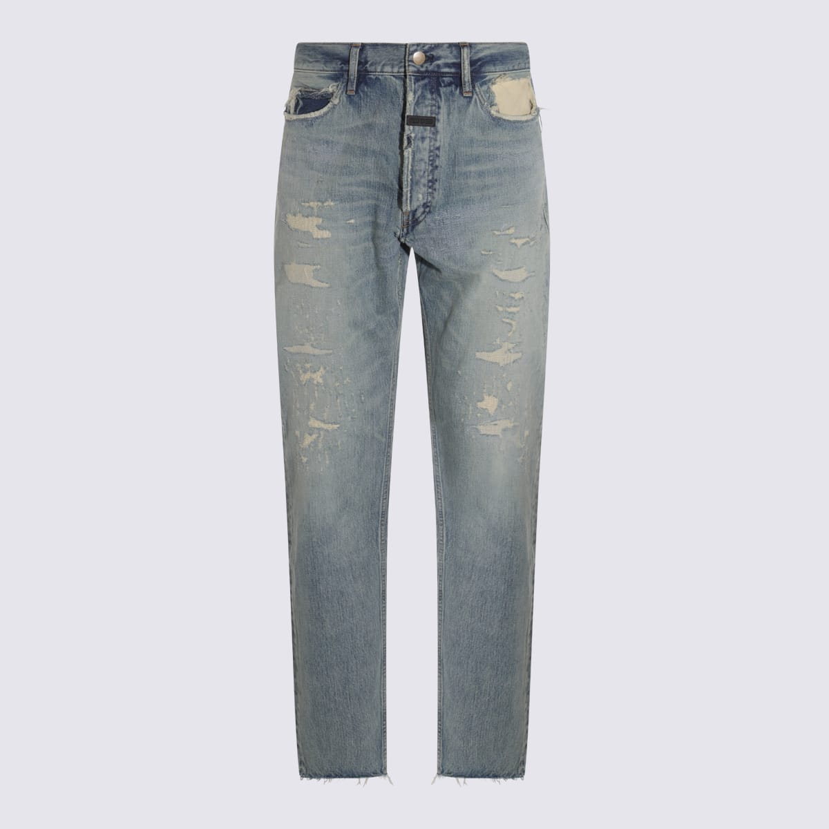 Light Blue Cotton Denim Jeans
