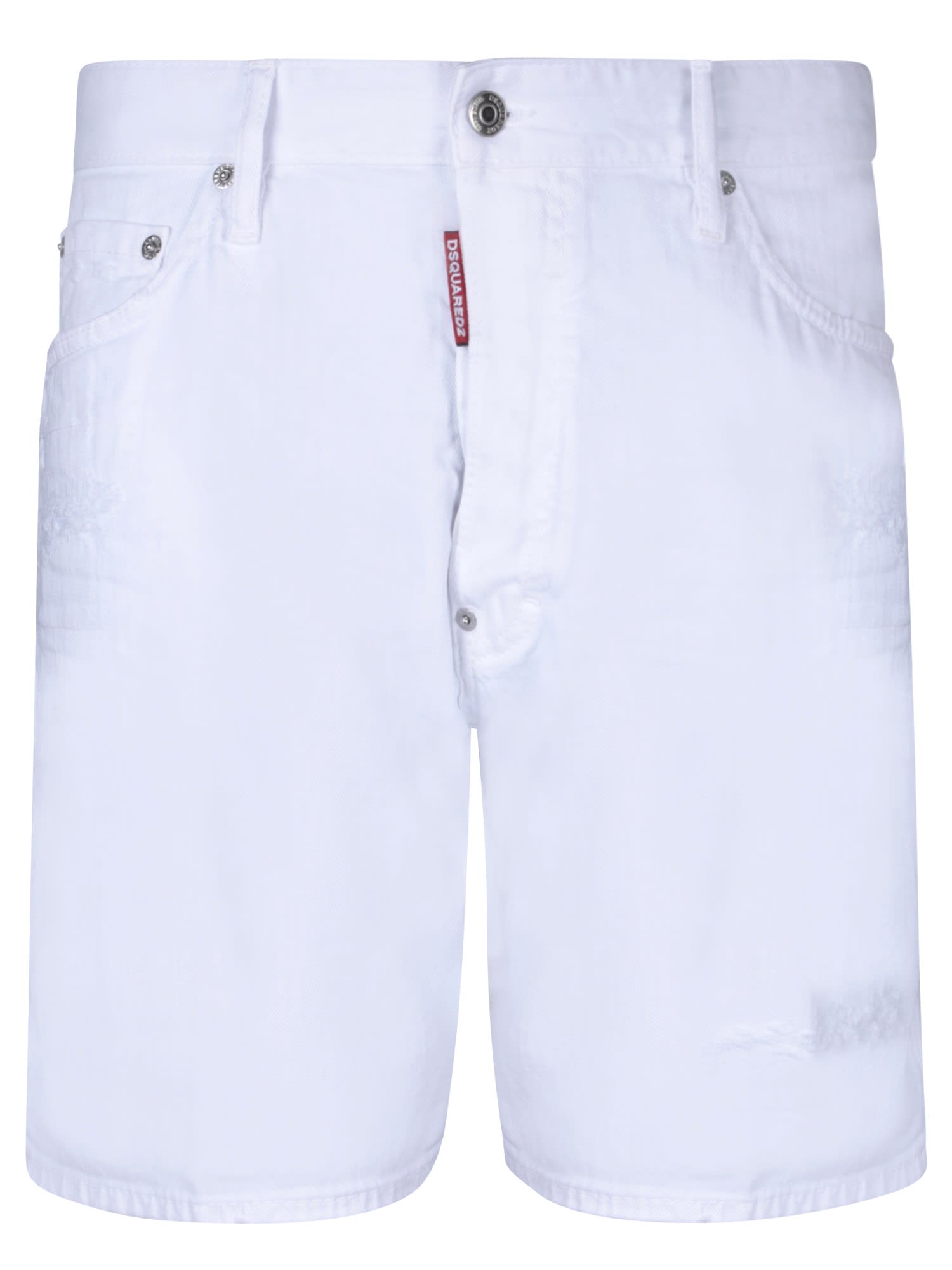Shop Dsquared2 Marine White Shorts