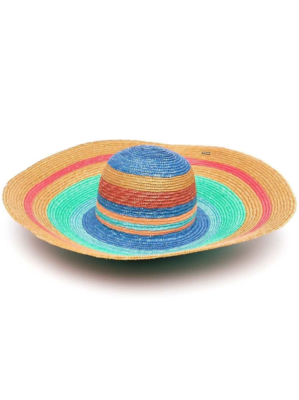 Missoni Striped Multicolor Straw Hat In Multicolor