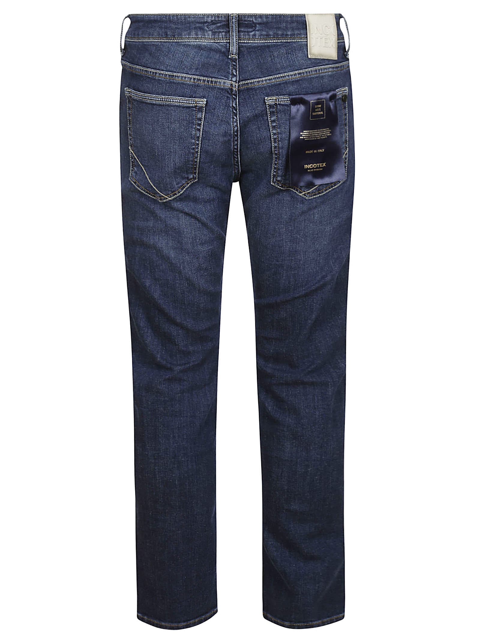 Shop Incotex Jeans In Medium Blue Denim