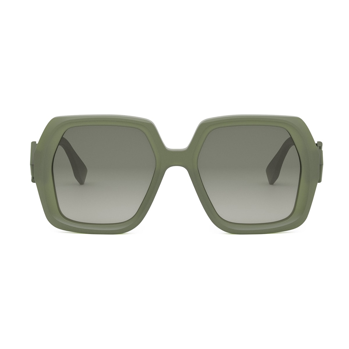 Shop Fendi Fe40139i Ff Diamonds 93p Verde Chiaro Sunglasses