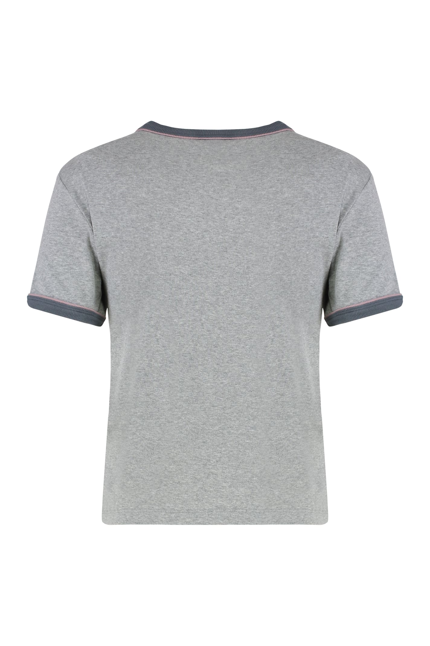 Chloé Baby Fit T-shirt With Logo In Cotton Jersey In Gray