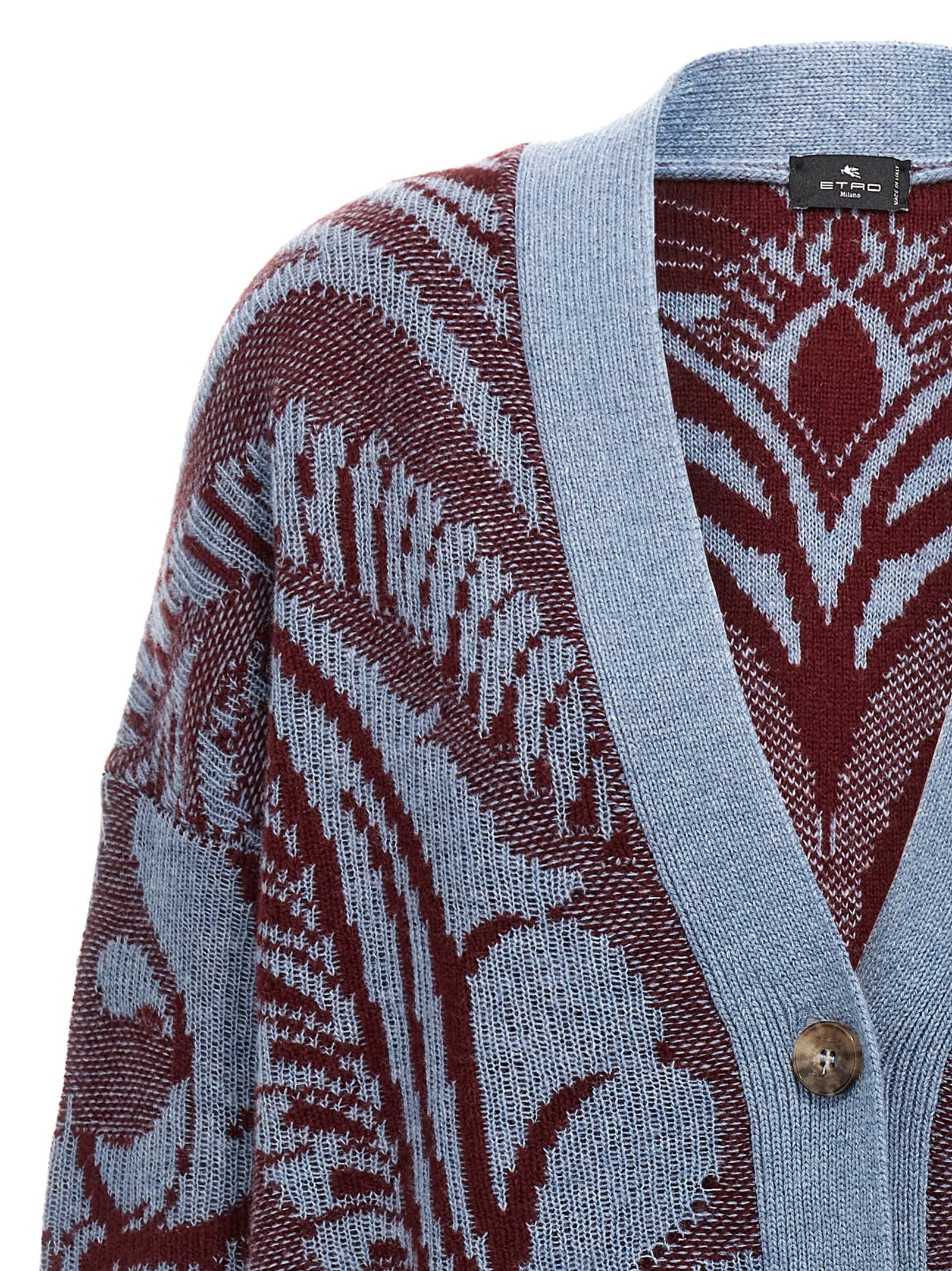 Shop Etro Paisley Cardigan In Multicolor