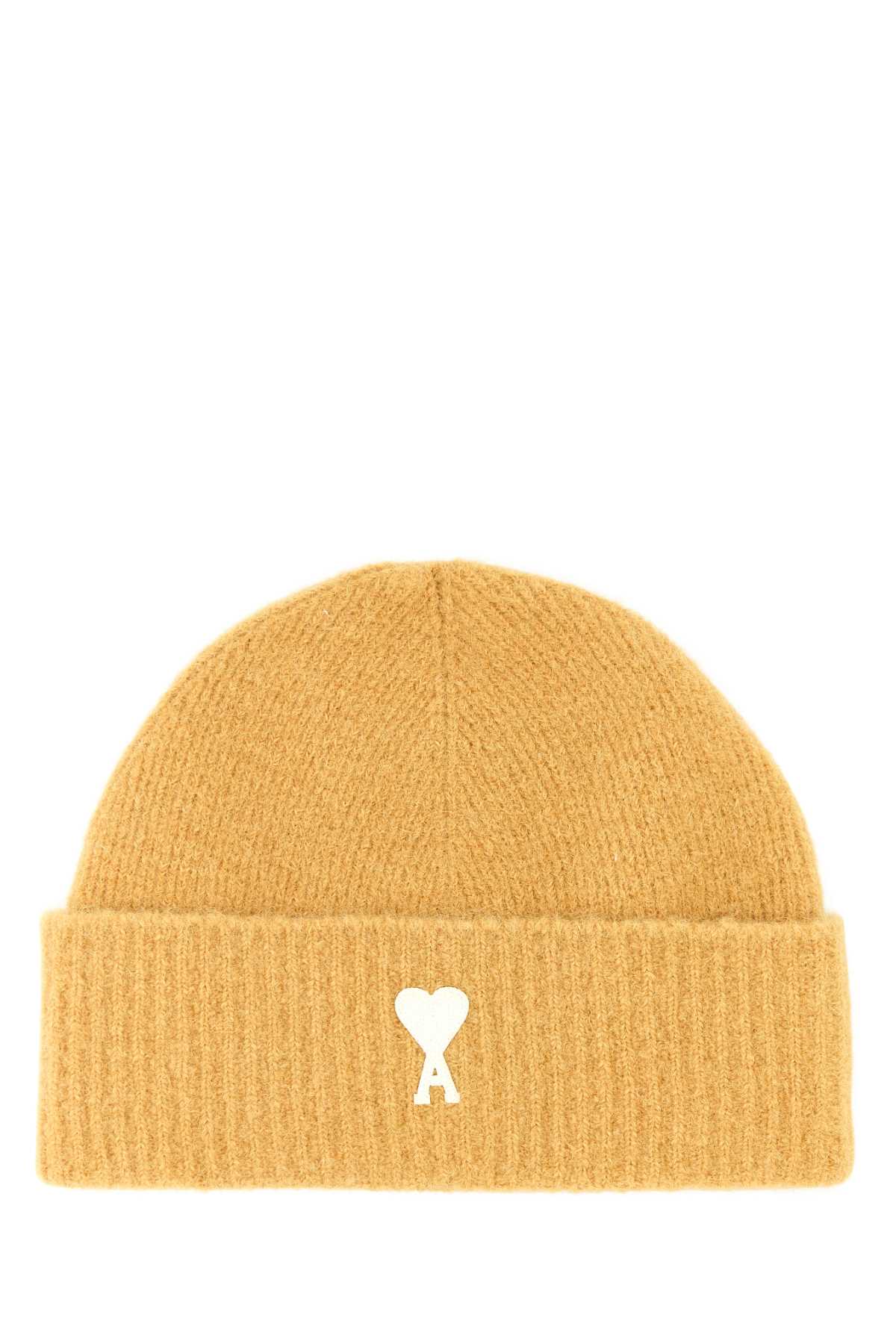 Ochre Stretch Alpaca Blend Beanie Hat