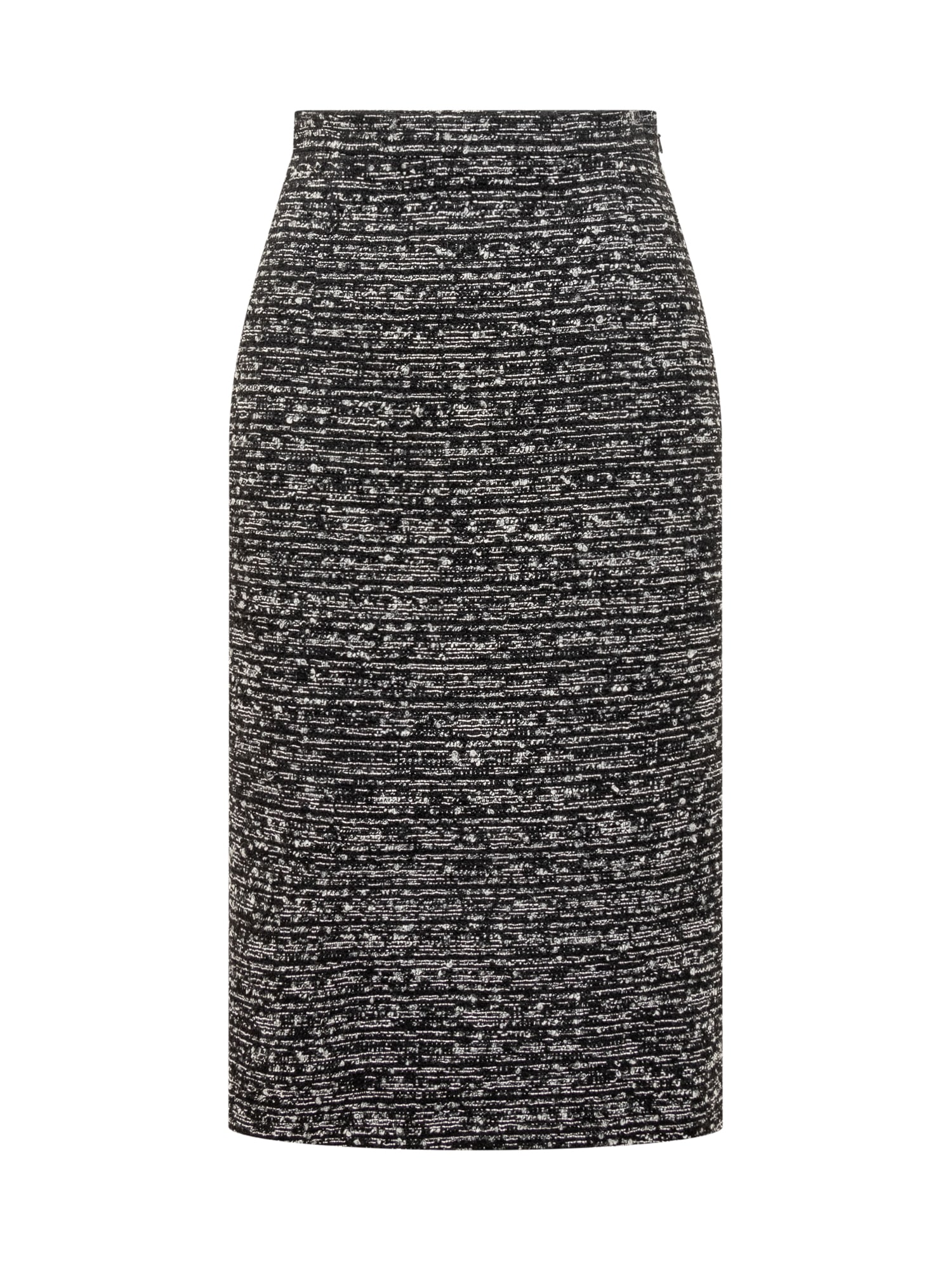 Shop Alberta Ferretti Tweed Skirt In Nero