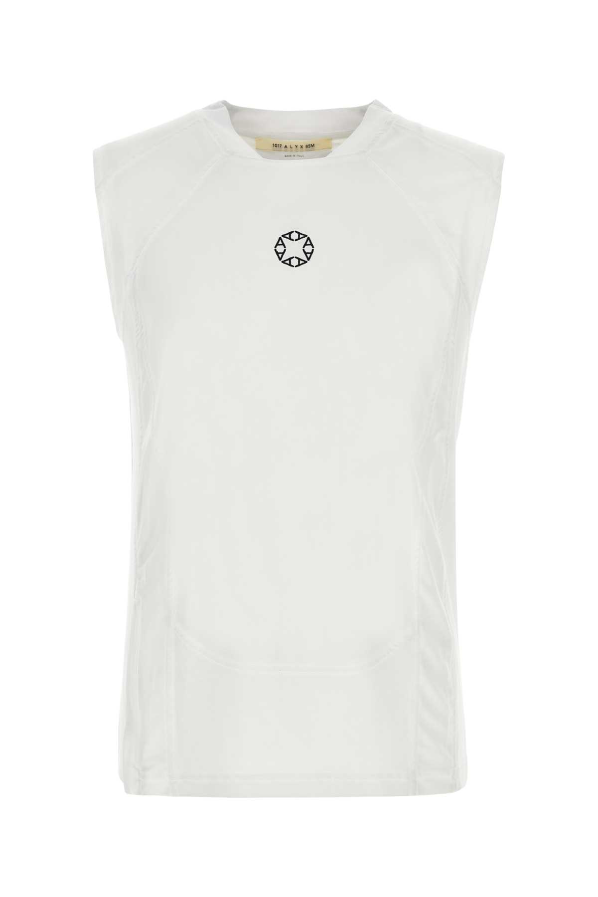 White Polyester Oversize Tank Top
