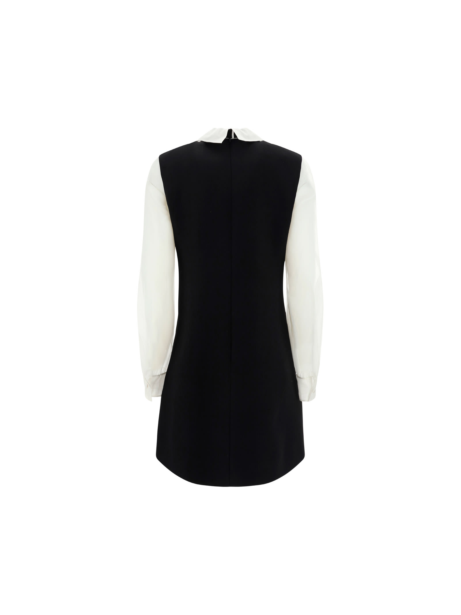 Shop Valentino Solid Dress In Black