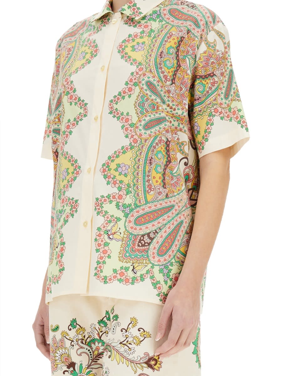Etro Women's Printed Shirt | Size 44 | Wria0009 Color Ak794x0806 In Multicolour