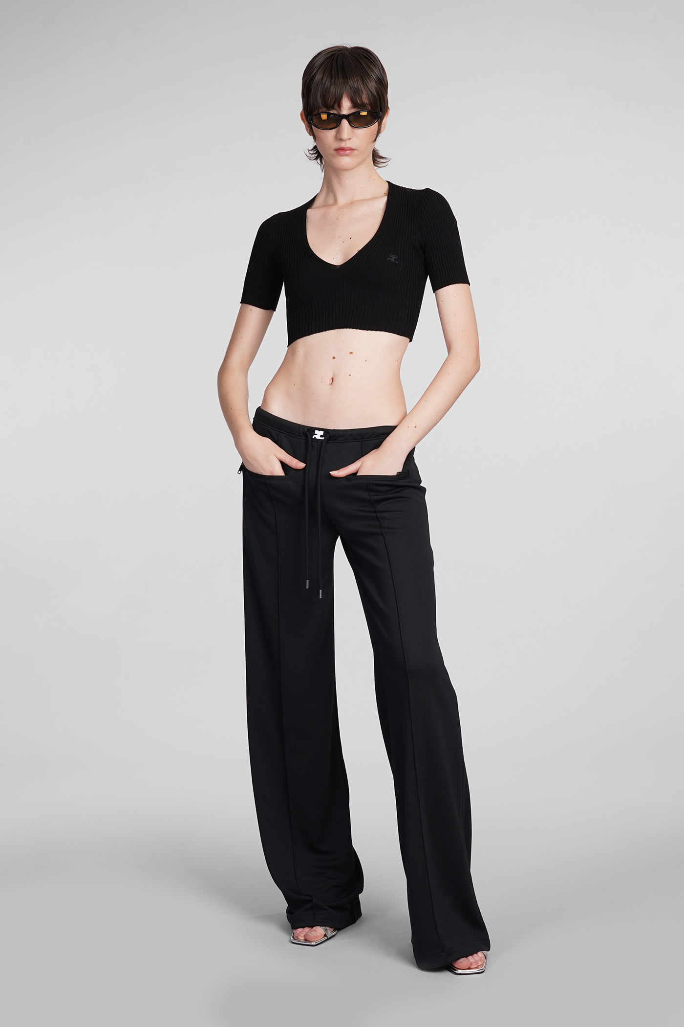 Courrèges Topwear In Black Viscose In Black