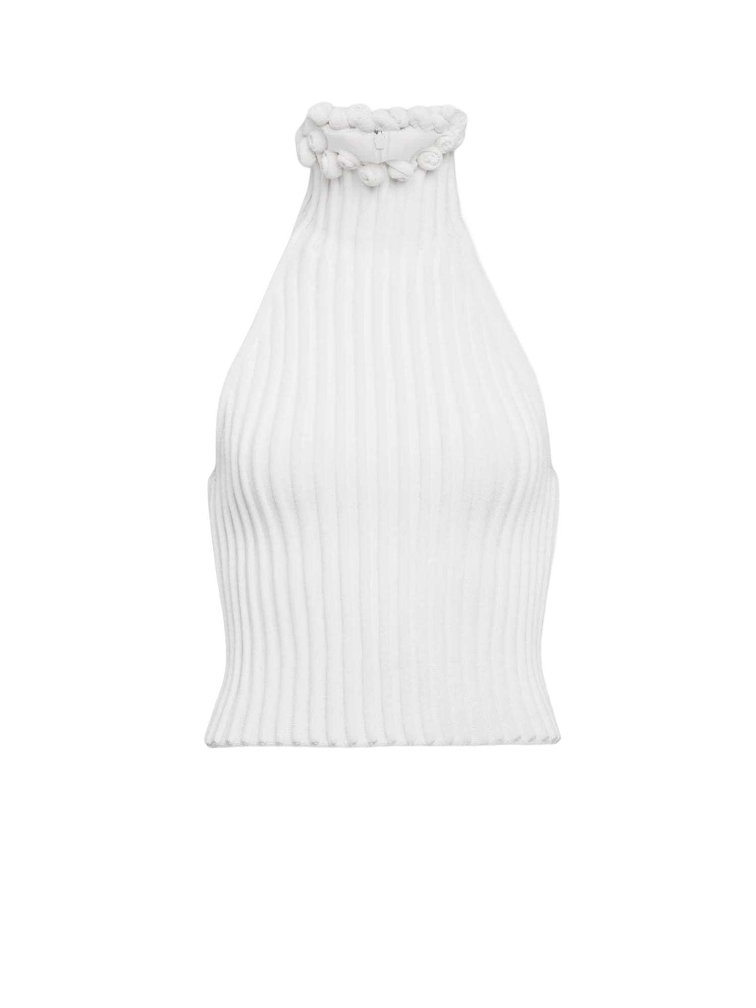 Alaïa Viscose Halter Top In White