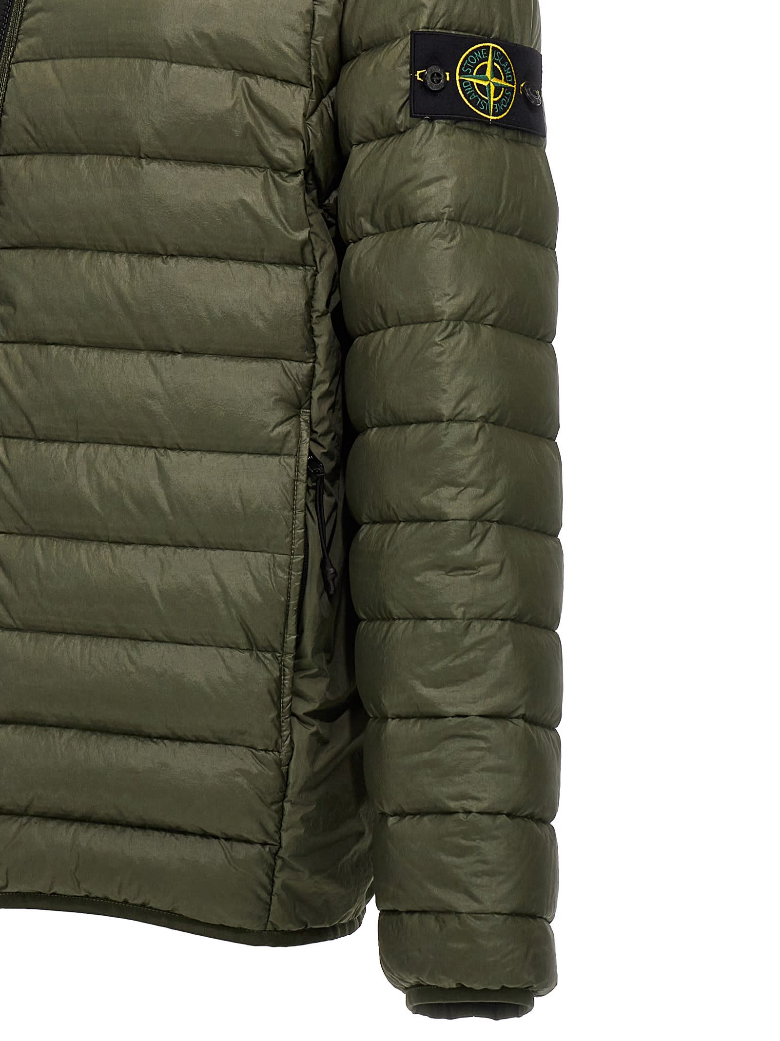 Shop Stone Island Loom Woven Chambers R-nylon Down-tc Down Jacket In Green