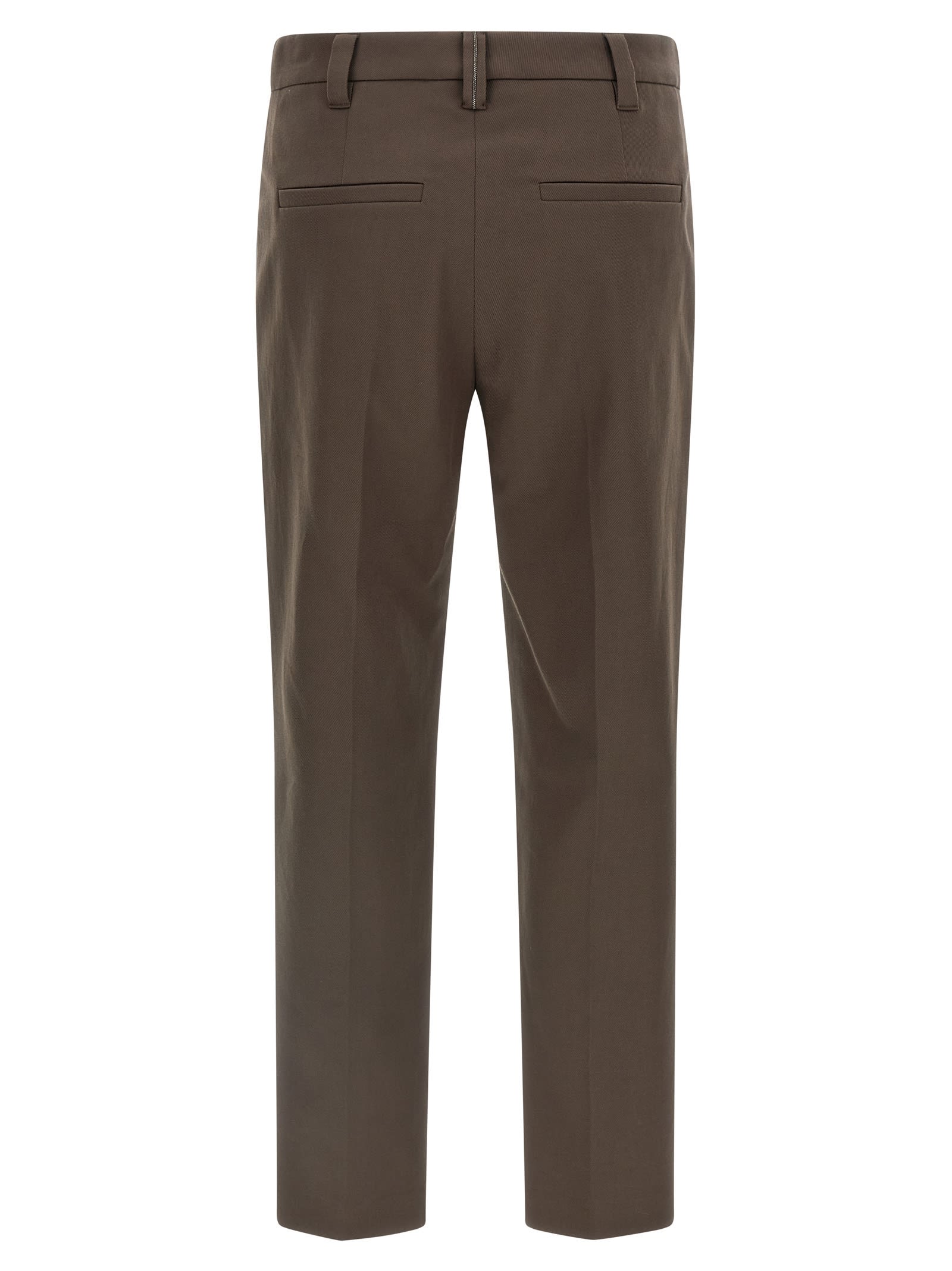 Brunello Cucinelli Pleated-front Trousers In Brown