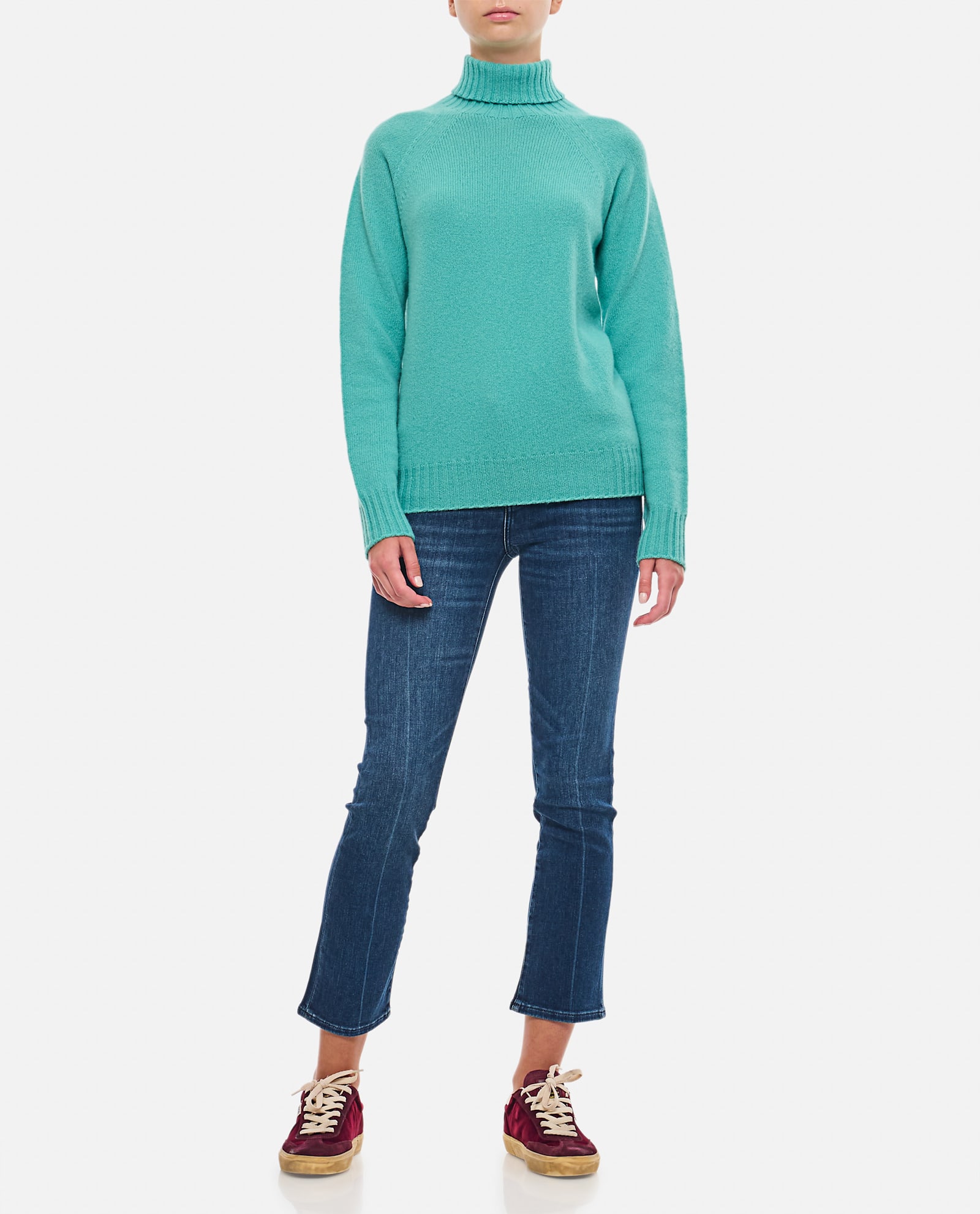 Shop Drumohr Turtleneck Sweater In Clear Blue