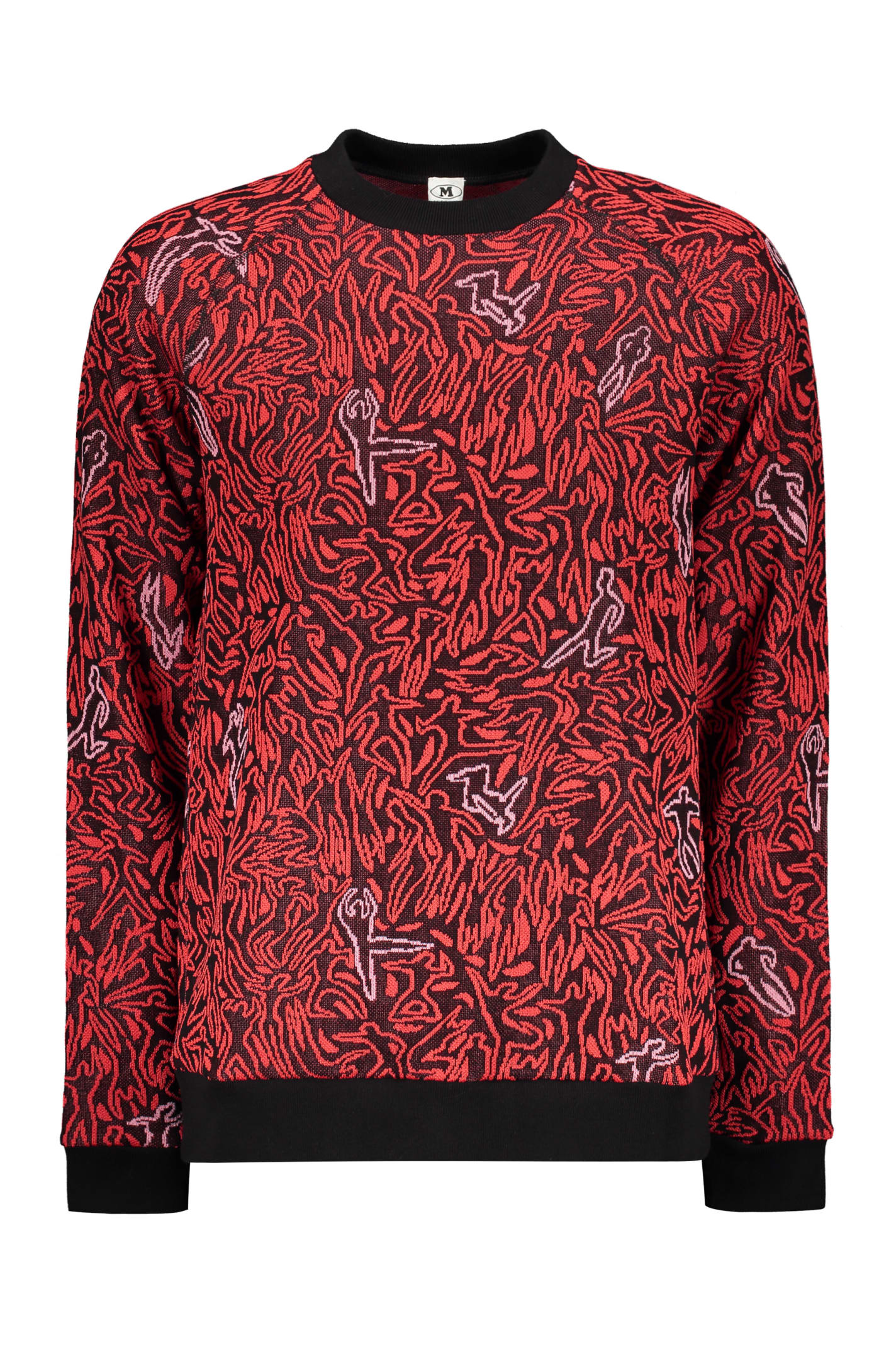 Missoni Long Sleeve Crew-neck Jumper In Red