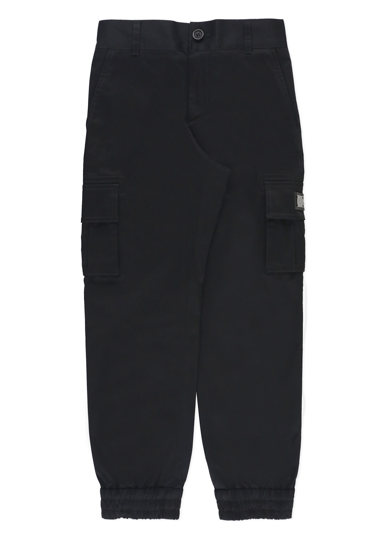 Dolce & Gabbana Cotton Cargo Pants In Black