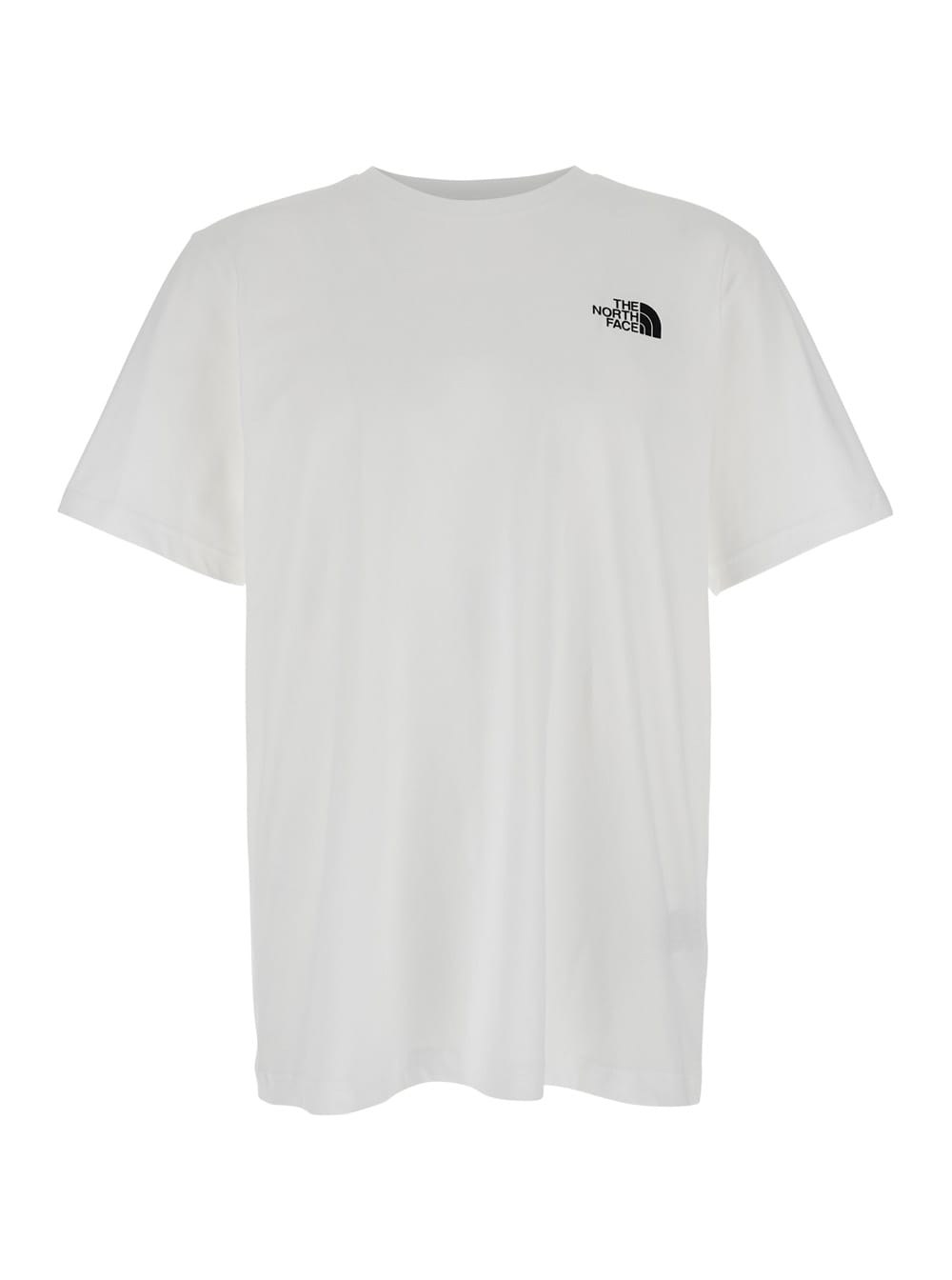 White T-shirt With Logo Printed On The Front And Maxi Logo On The Back In Cotton Man