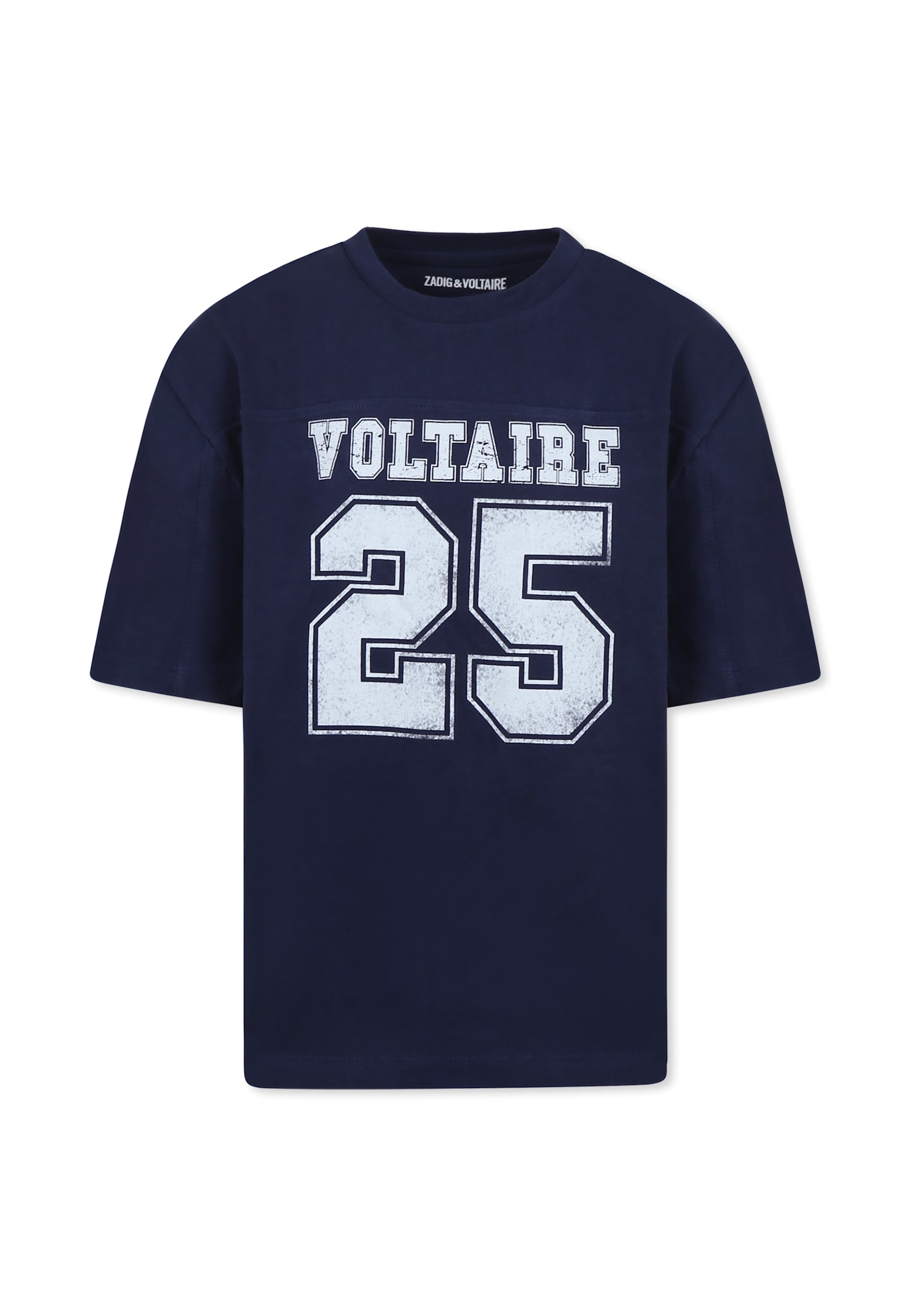 Zadig & Voltaire Blue T-shirt For Boy With Logo In Blue