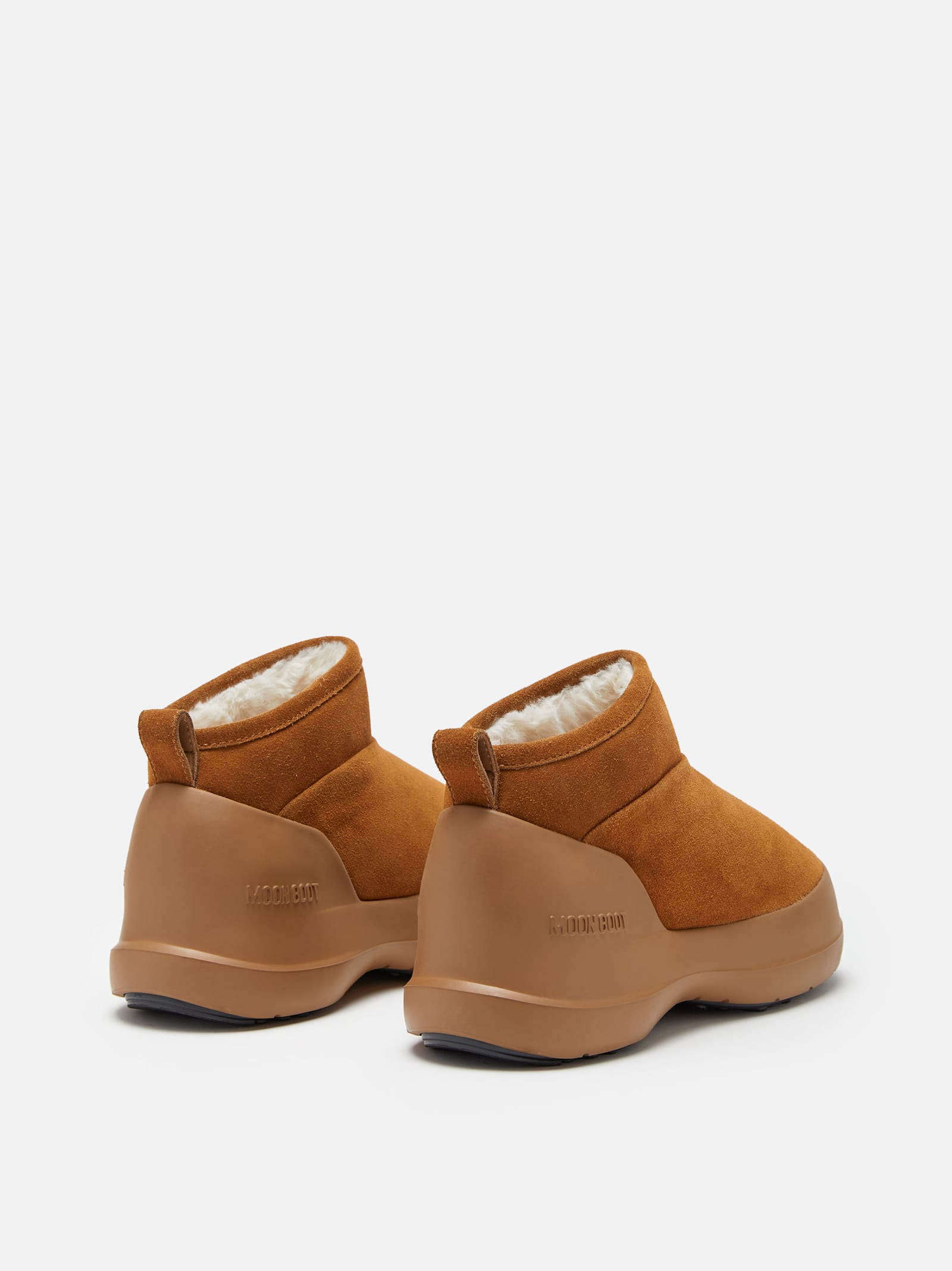 Shop Moon Boot Luna Low Boot Suede In Cognac