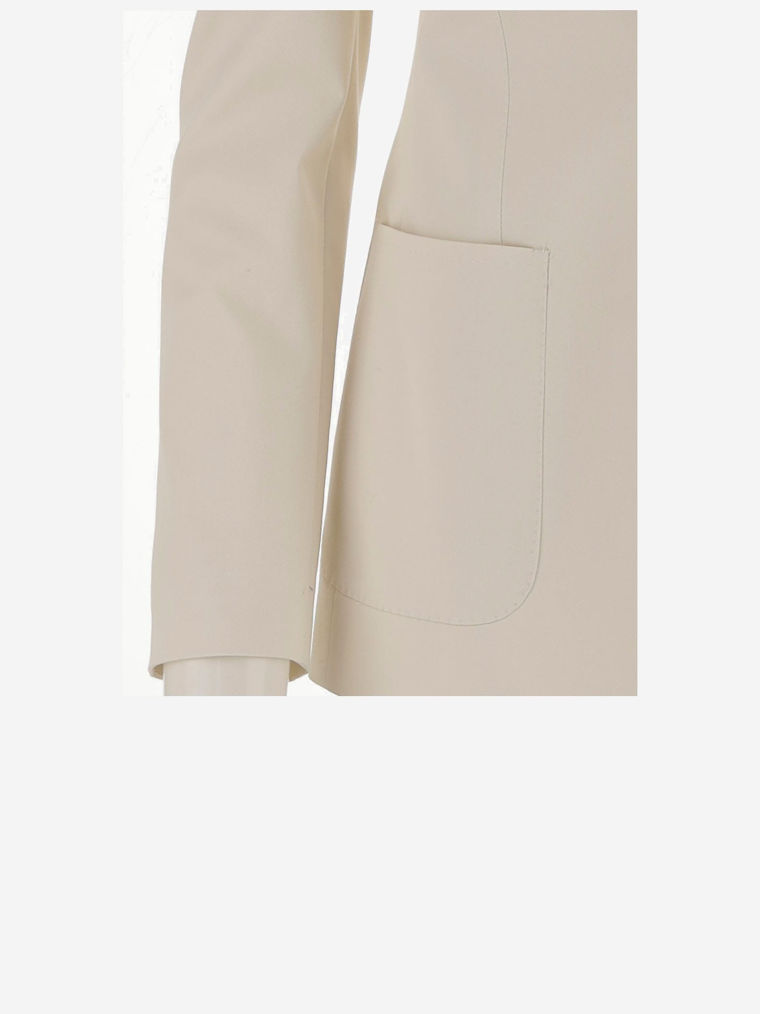 Tagliatore Wool And Silk Single-breasted Jacket In White