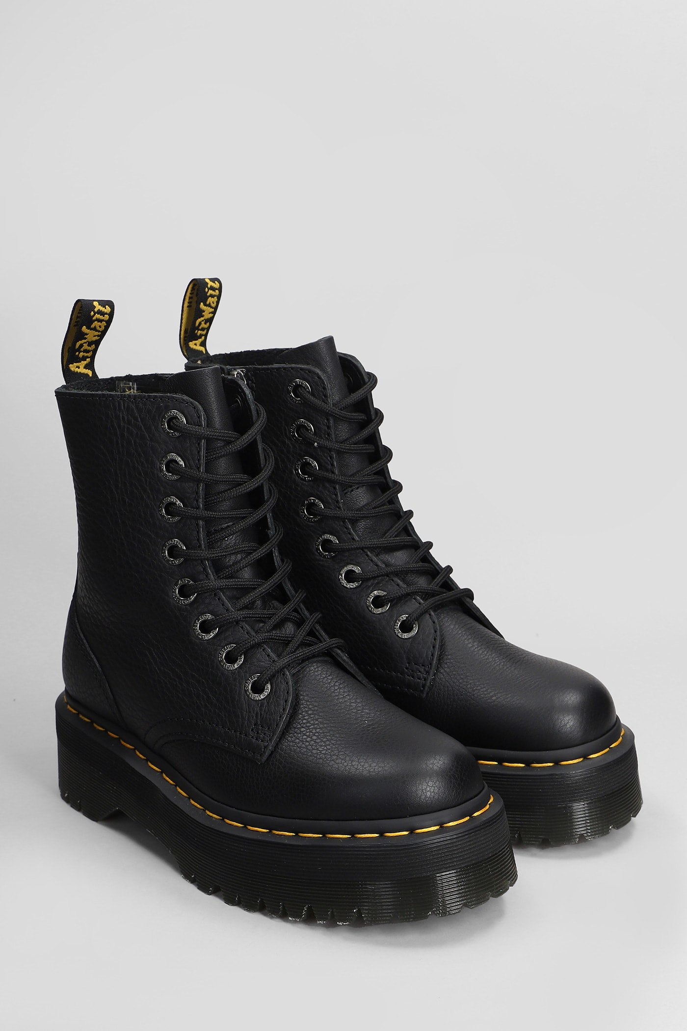 Shop Dr. Martens' Jadon Iii Combat Boots In Black Leather