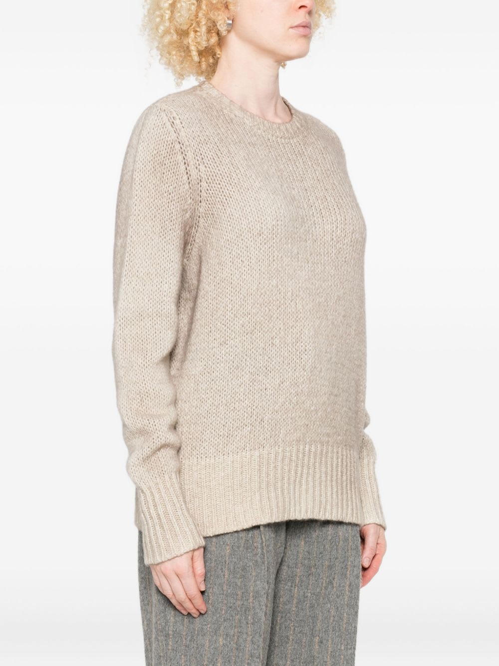 Avant Toi Cashmere Crewneck Pullover In Metallic