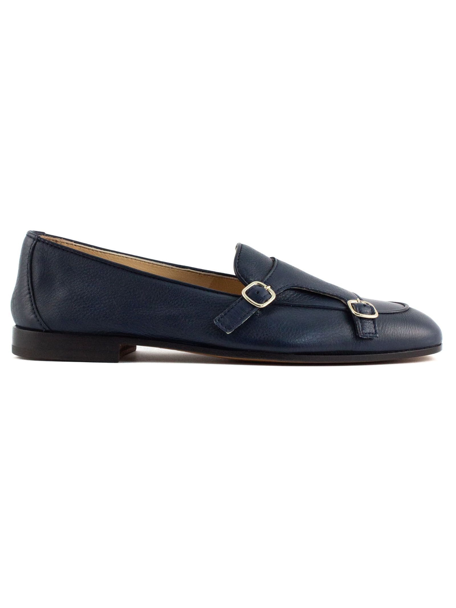 Doucal's Blue Leather Loafers