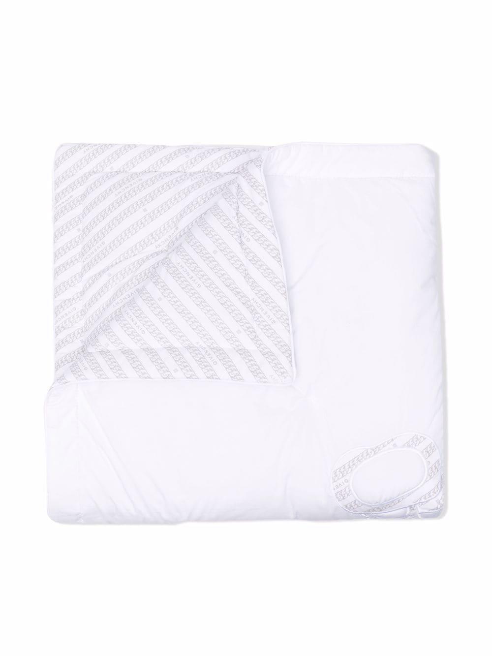 Givenchy White Baby Blanket With Teddy Bear