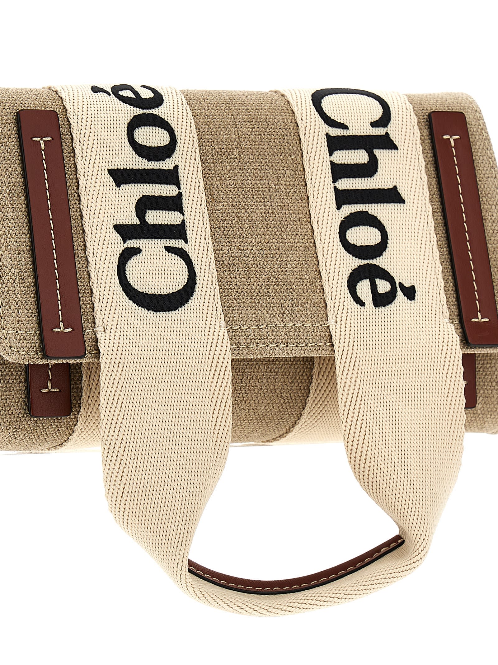 Shop Chloé Woody Fanny Pack In Beige