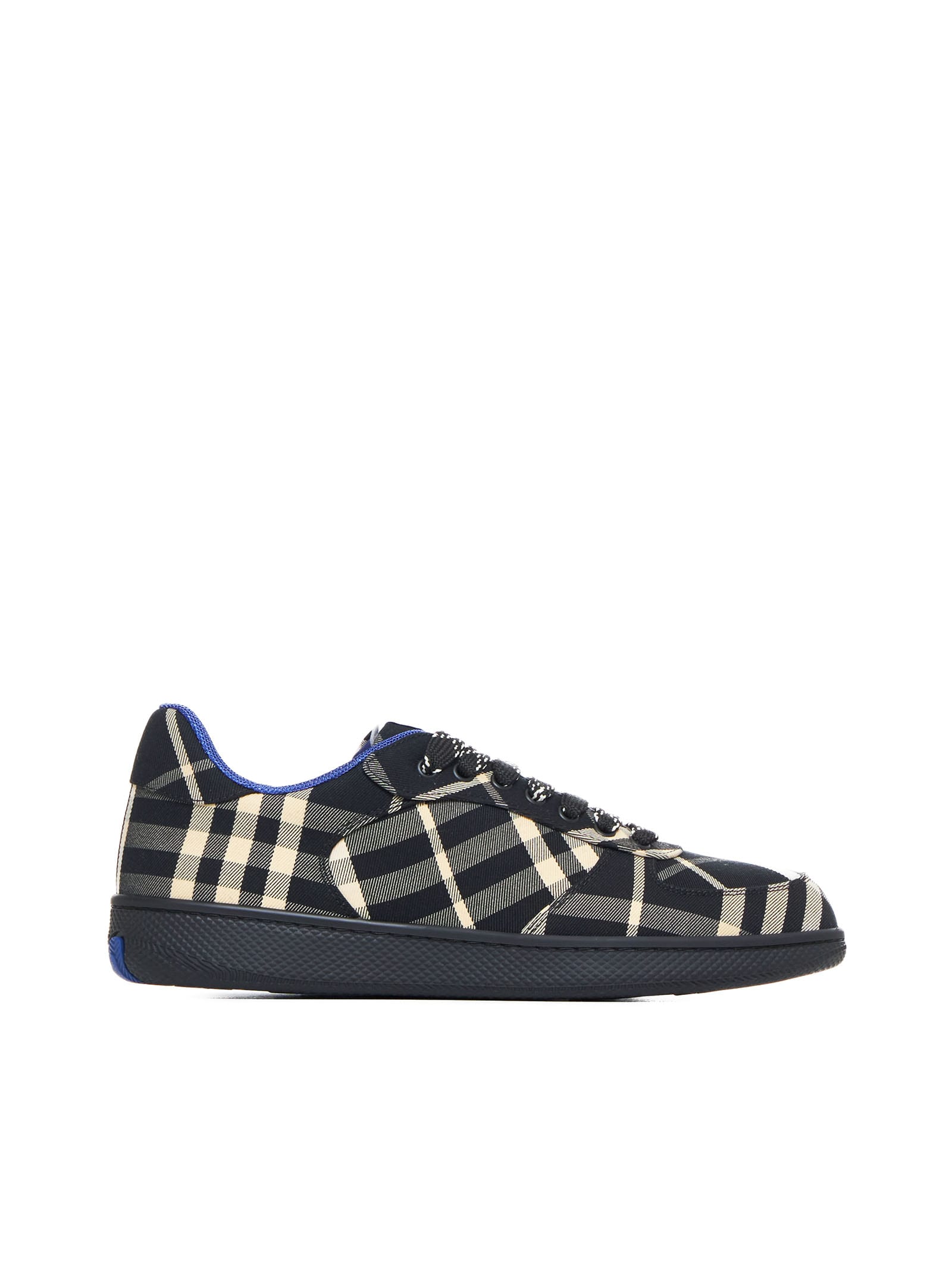 Shop Burberry Sneakers In Black Ip Chk