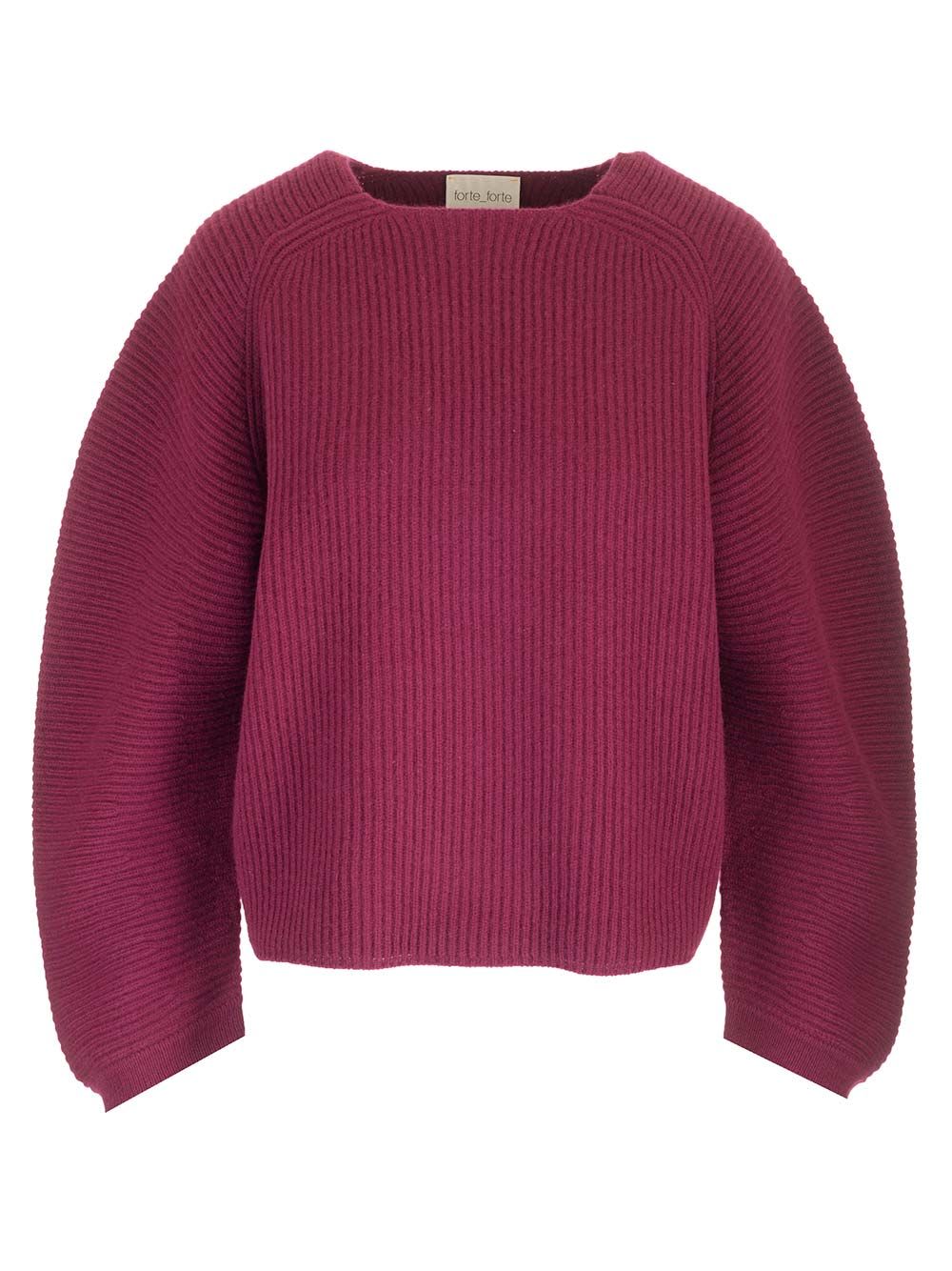 Shop Forte Forte Ribbed Sweater In Bordeaux