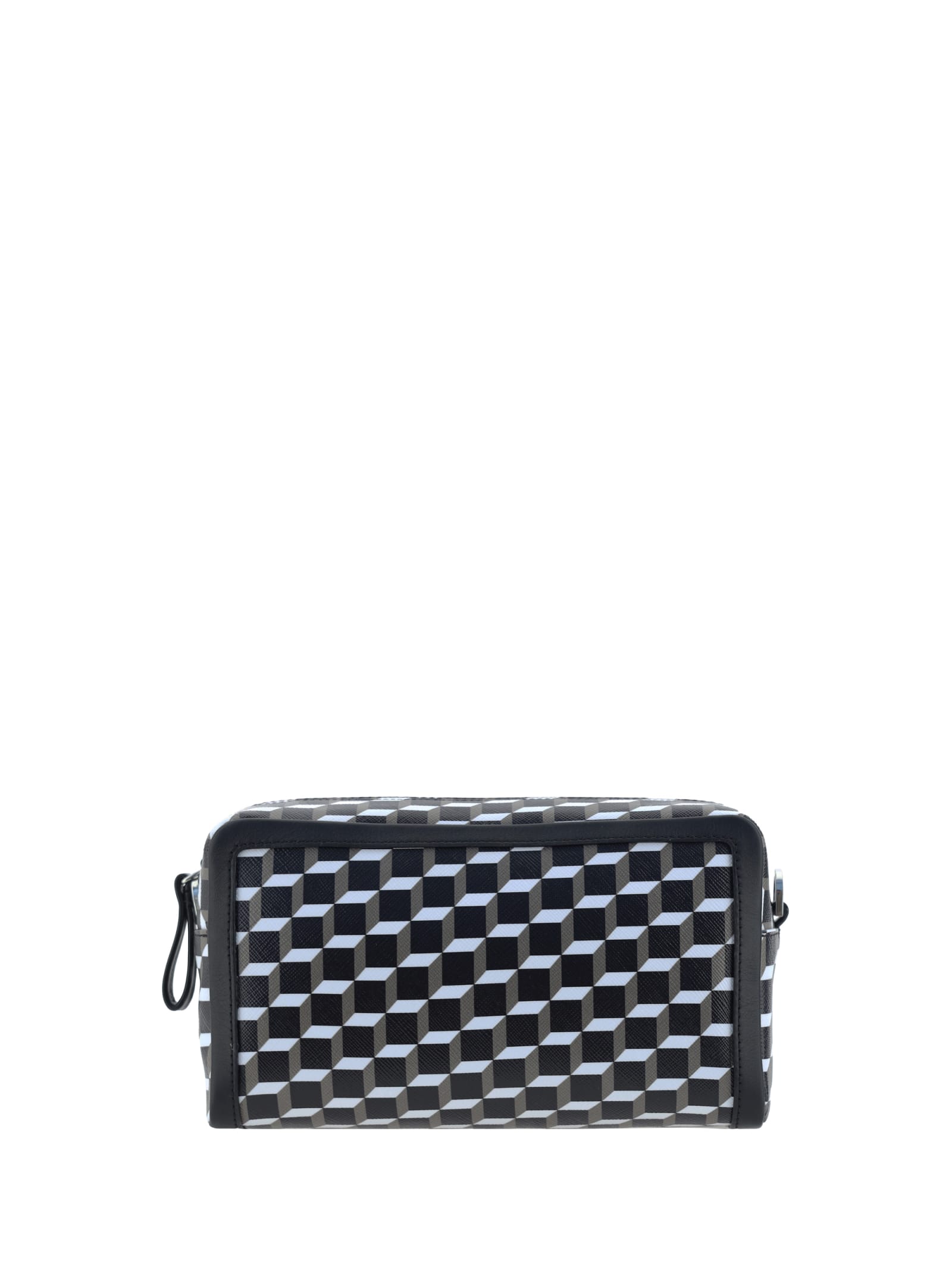 Pierre Hardy Cube Box Shoulder Bag In Black-white-black