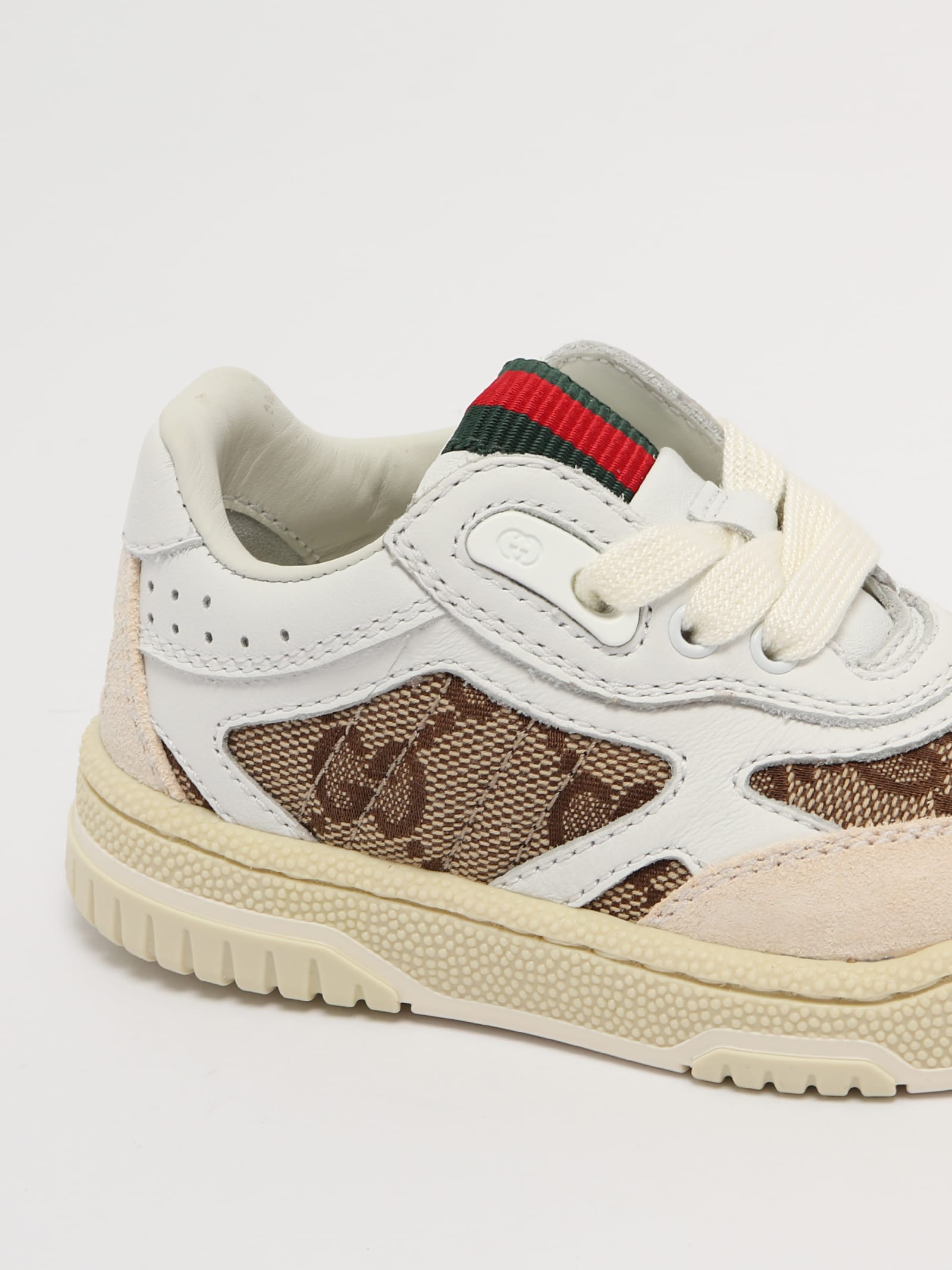 Shop Gucci Sneakers Sneaker In Bianco-beige