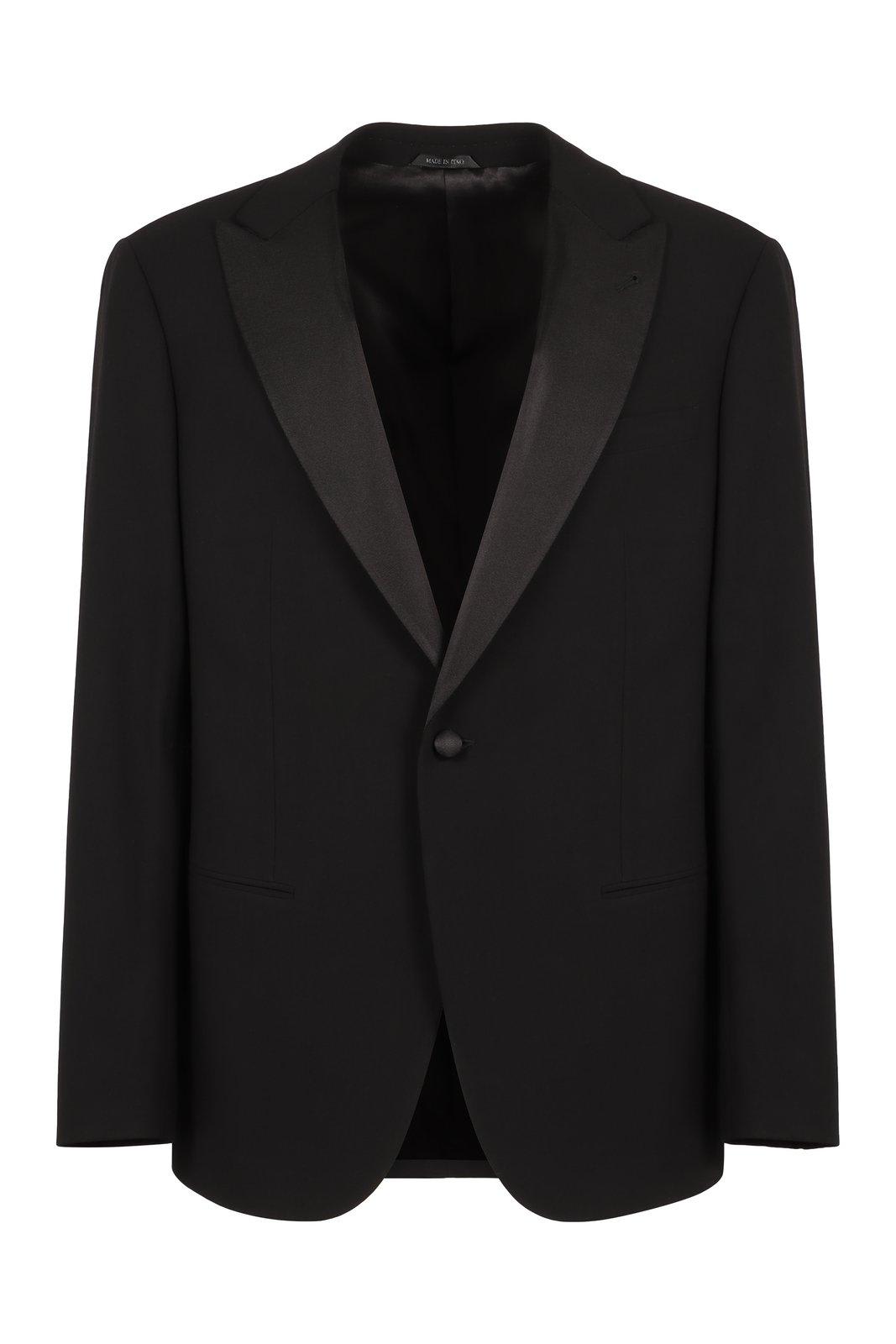 Giorgio Armani Single-breasted Tailored Suit In Black