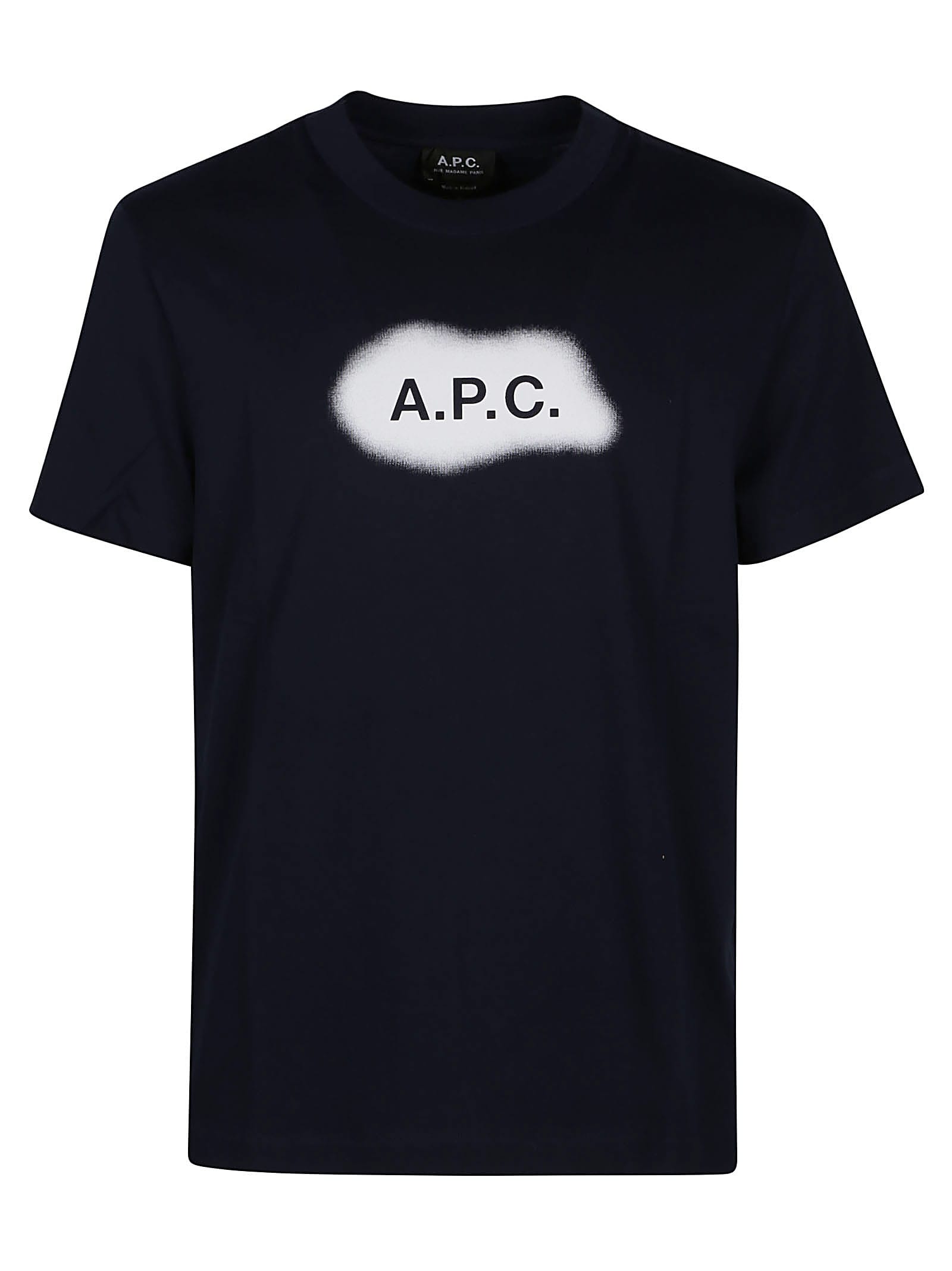 Shop Apc Albert T-shirt In Iak Dark Navy