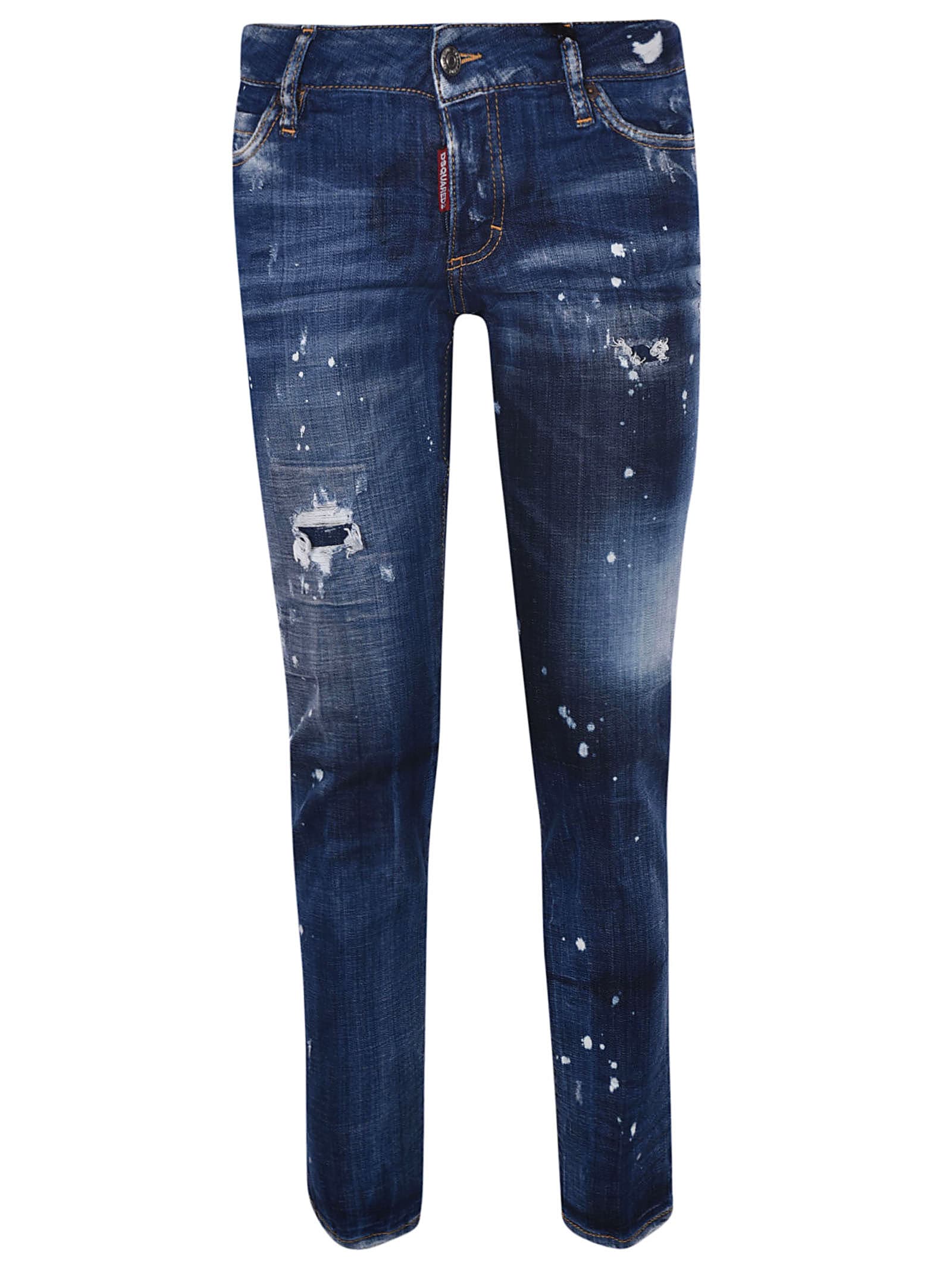 dsquared painted jeans