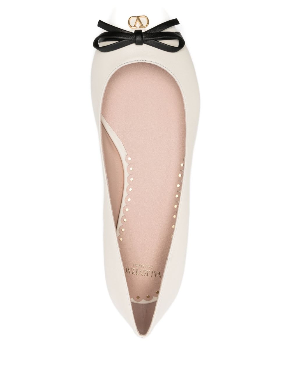 Valentino Bepointy Leather Ballets In Multi