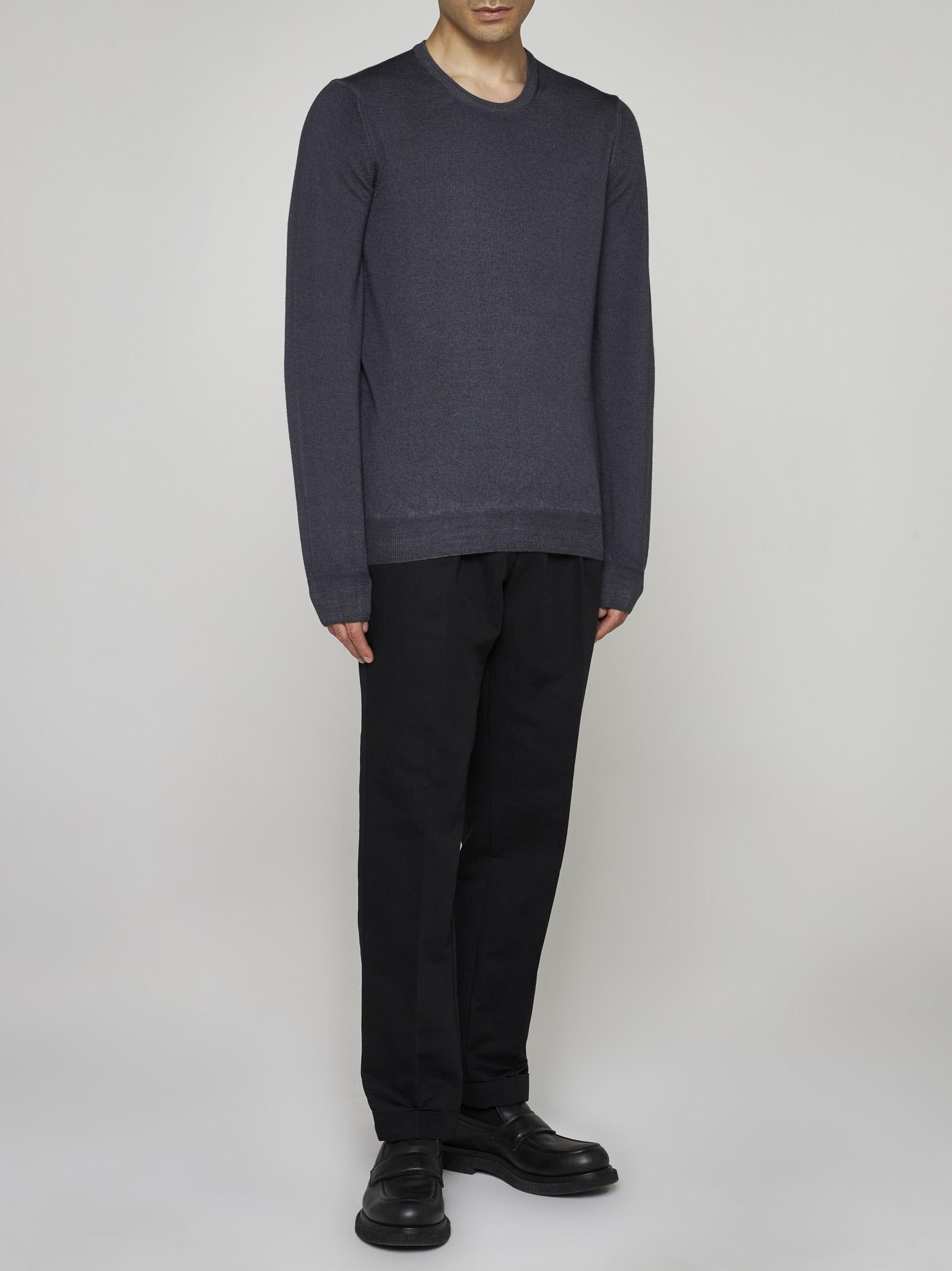 Gran Sasso Man Sweater Navy Size 40 Virgin Wool In Blue