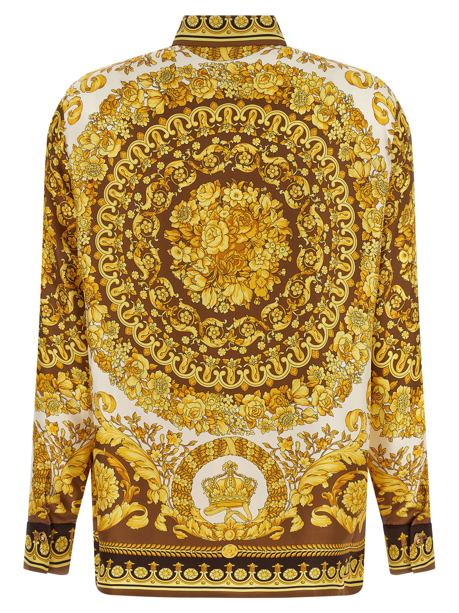 Versace Chemise Barocco Silk In Multi