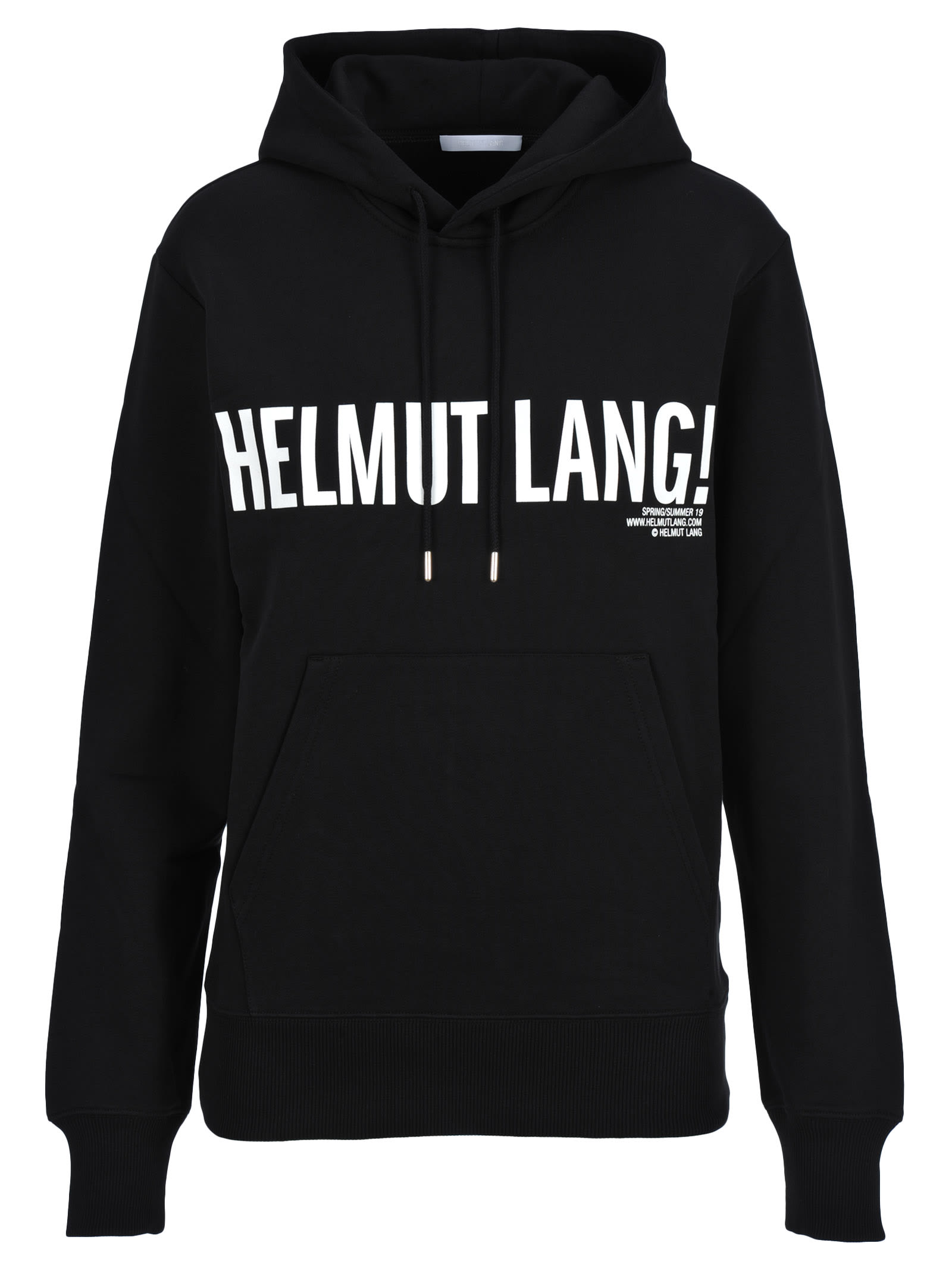 Helmut Lang Helmut Lang Helmut Lang Logo Print Hoodie - BLACK ...