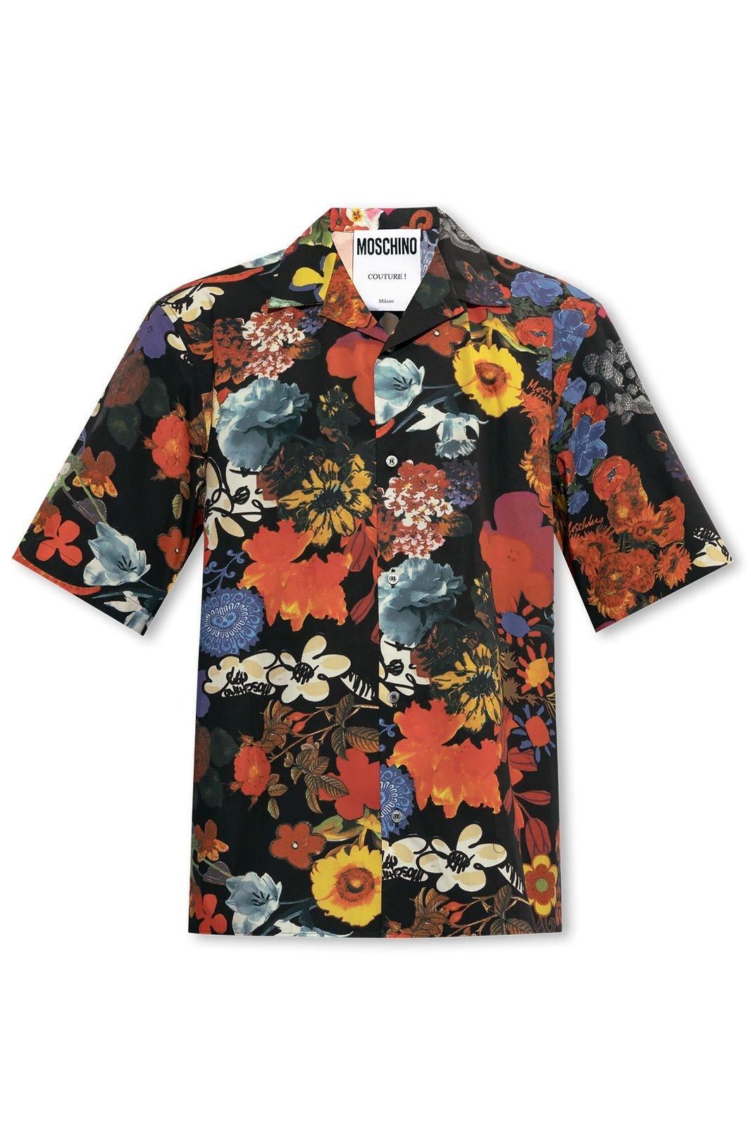 Floral-printed Short-sleeved Shirt